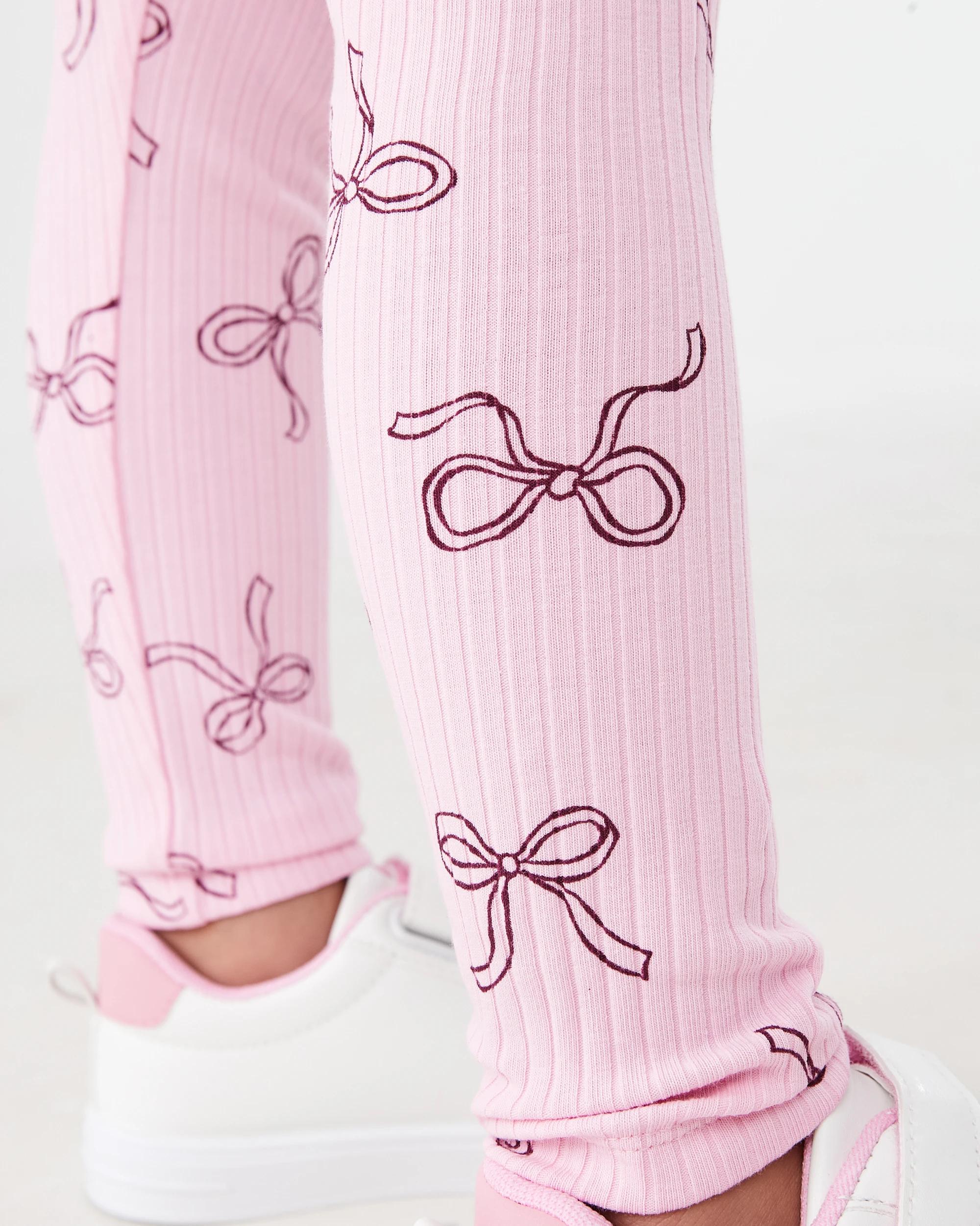 8 Oversized Crew Neck Top and Legging Set Pnk Bows, 8 of 8