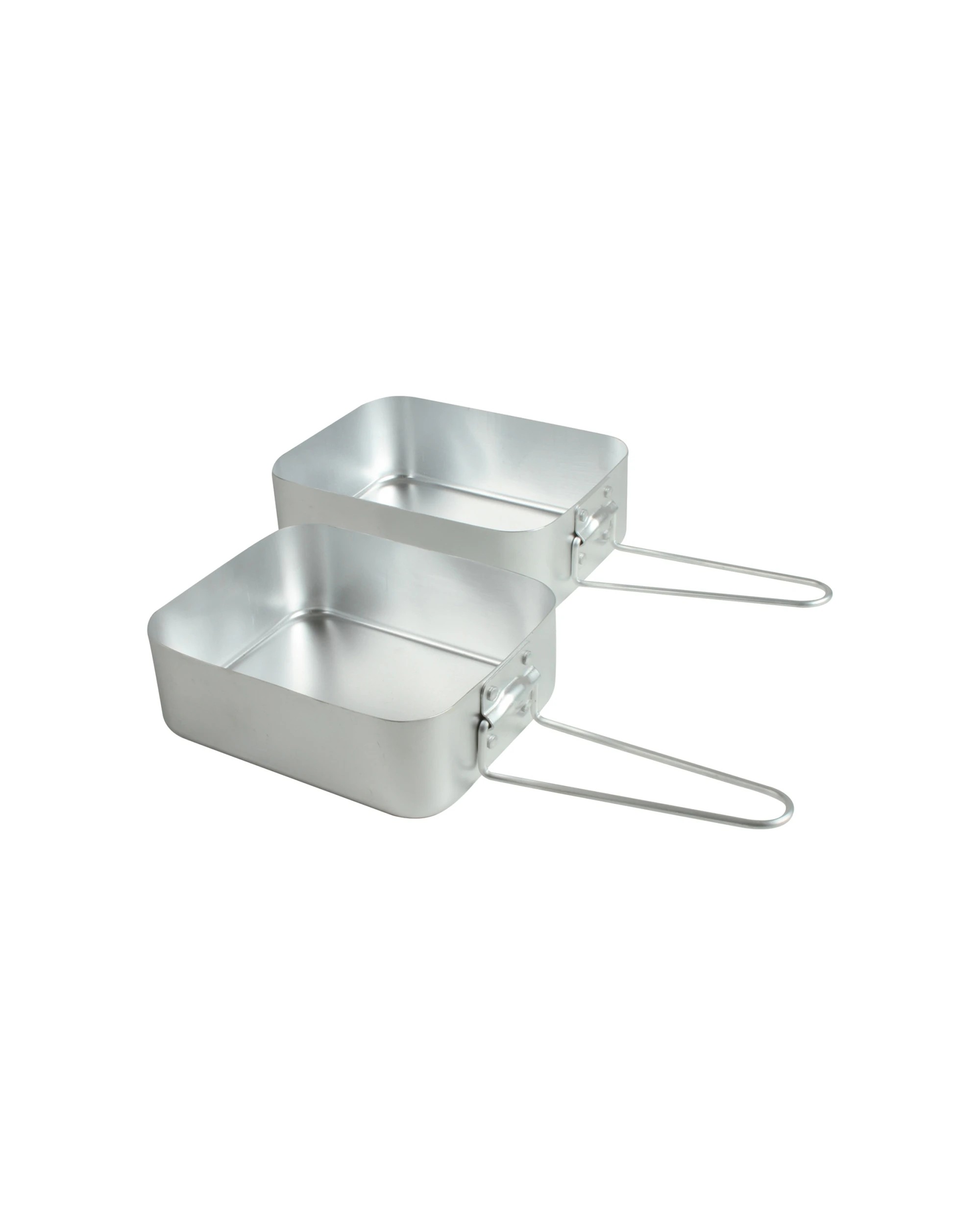1 Wildtrak 2pc Camping Mess Kit Pans Nesting Design Food Grade Aluminium - Silver, 1 of 3