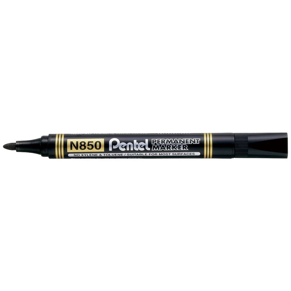 1 Pentel N850 Permanent Marker Bullet Black, 1 of 1