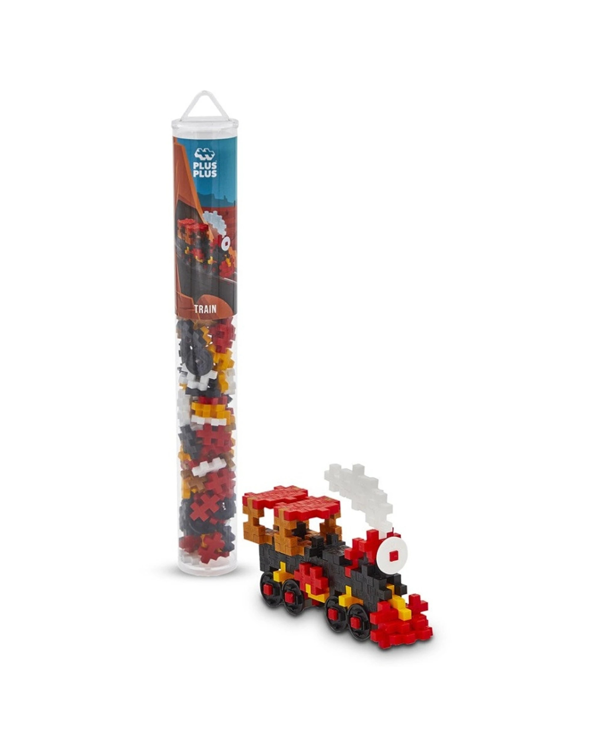 1 Plus-Plus 100pc Tube Train Build Puzzle Motor Skills Kids Fun Toy, 1 of 3
