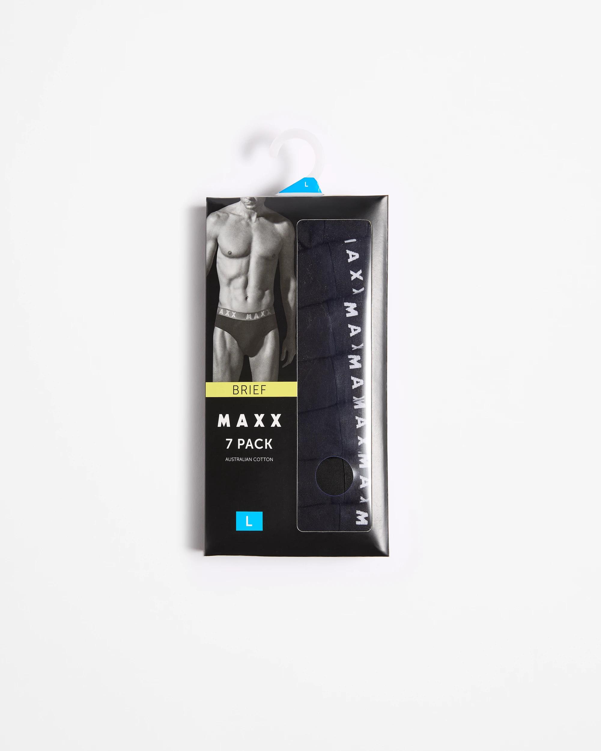 5 Mens Australian Cotton Blend Hipster Briefs 7 Pack - Maxx BLACK, 5 of 5