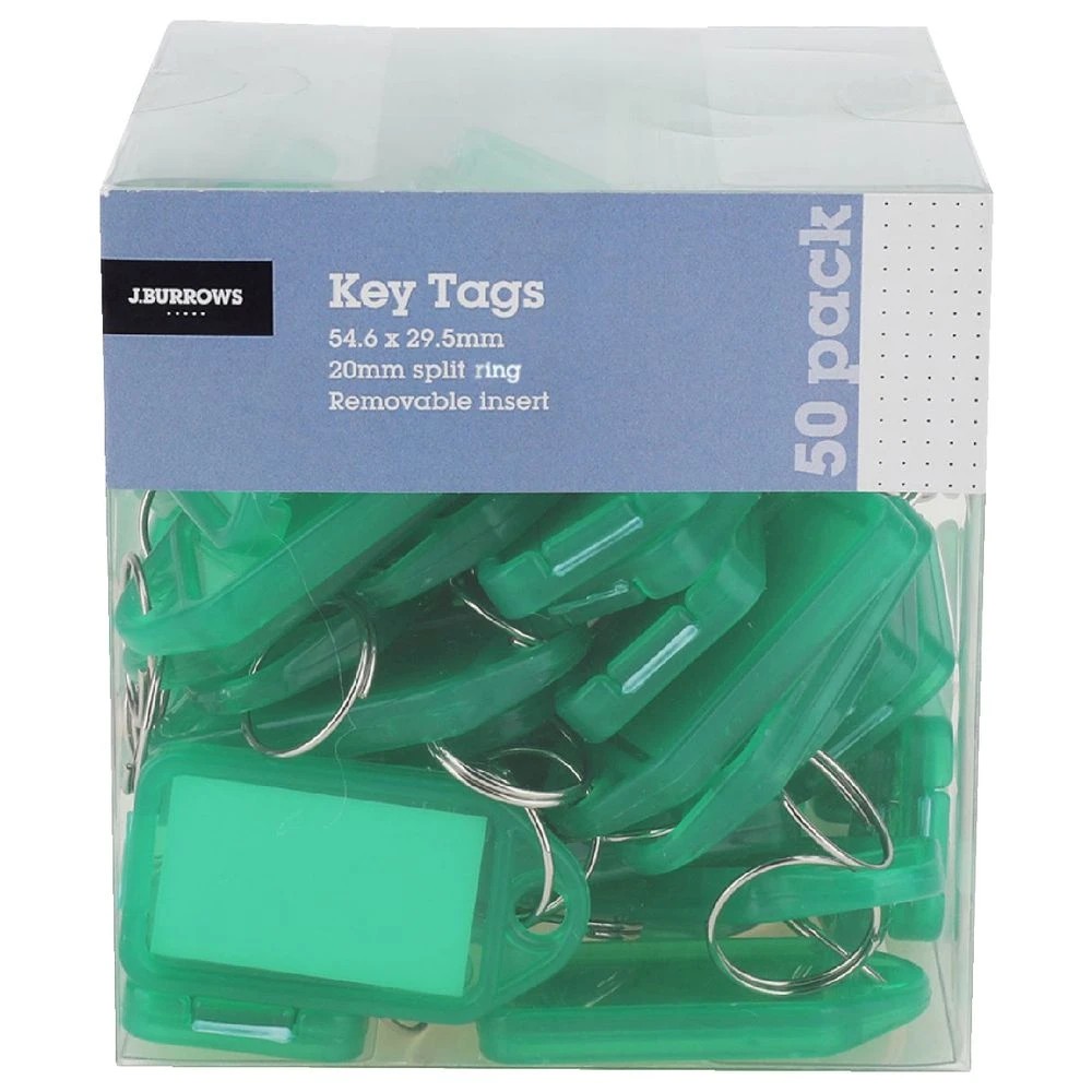 2 J.Burrows Key Tags Green 50 Pack, 2 of 2