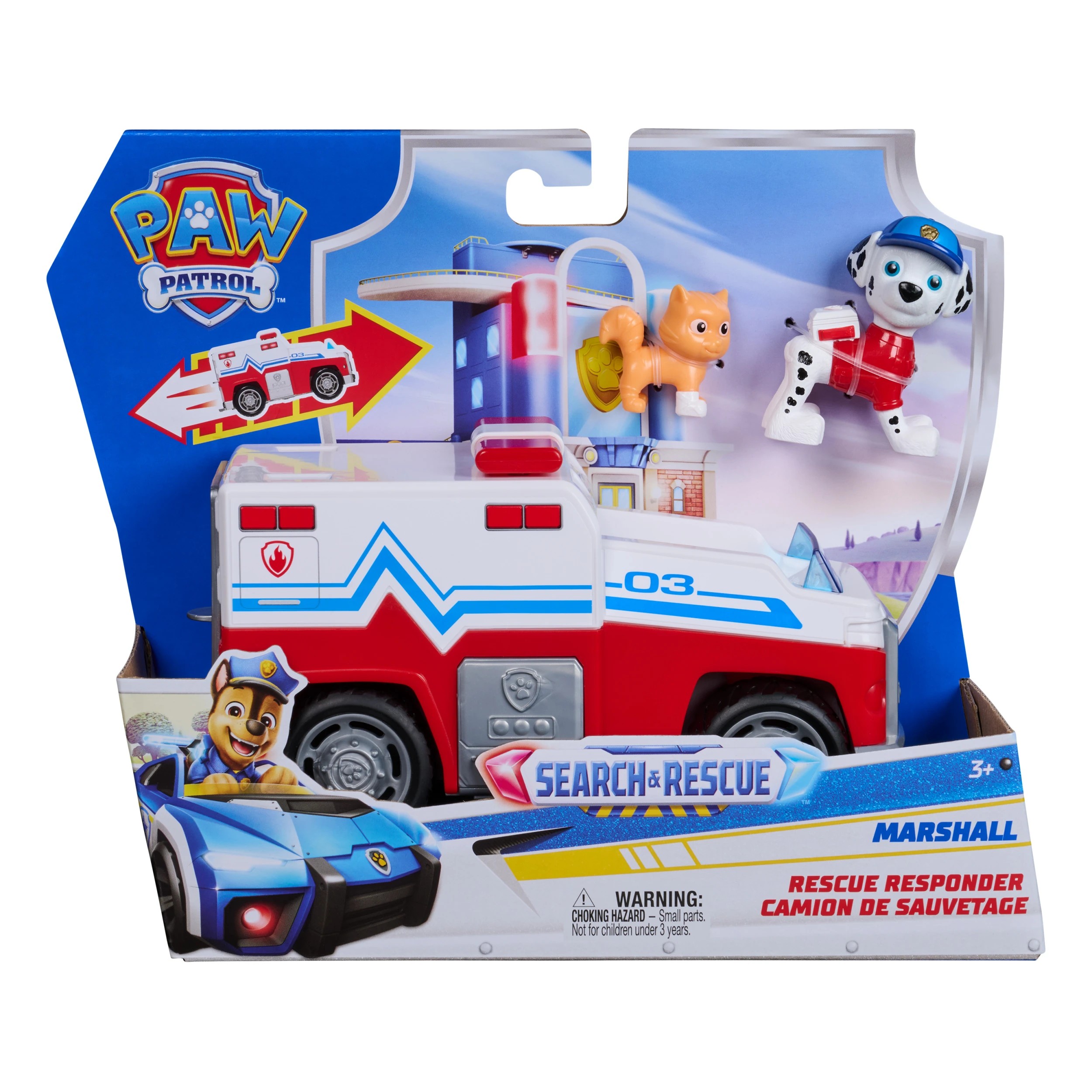 1 PAW Patrol Search and Rescue Marshall Rescue Responder Vehicle, 1 of 7