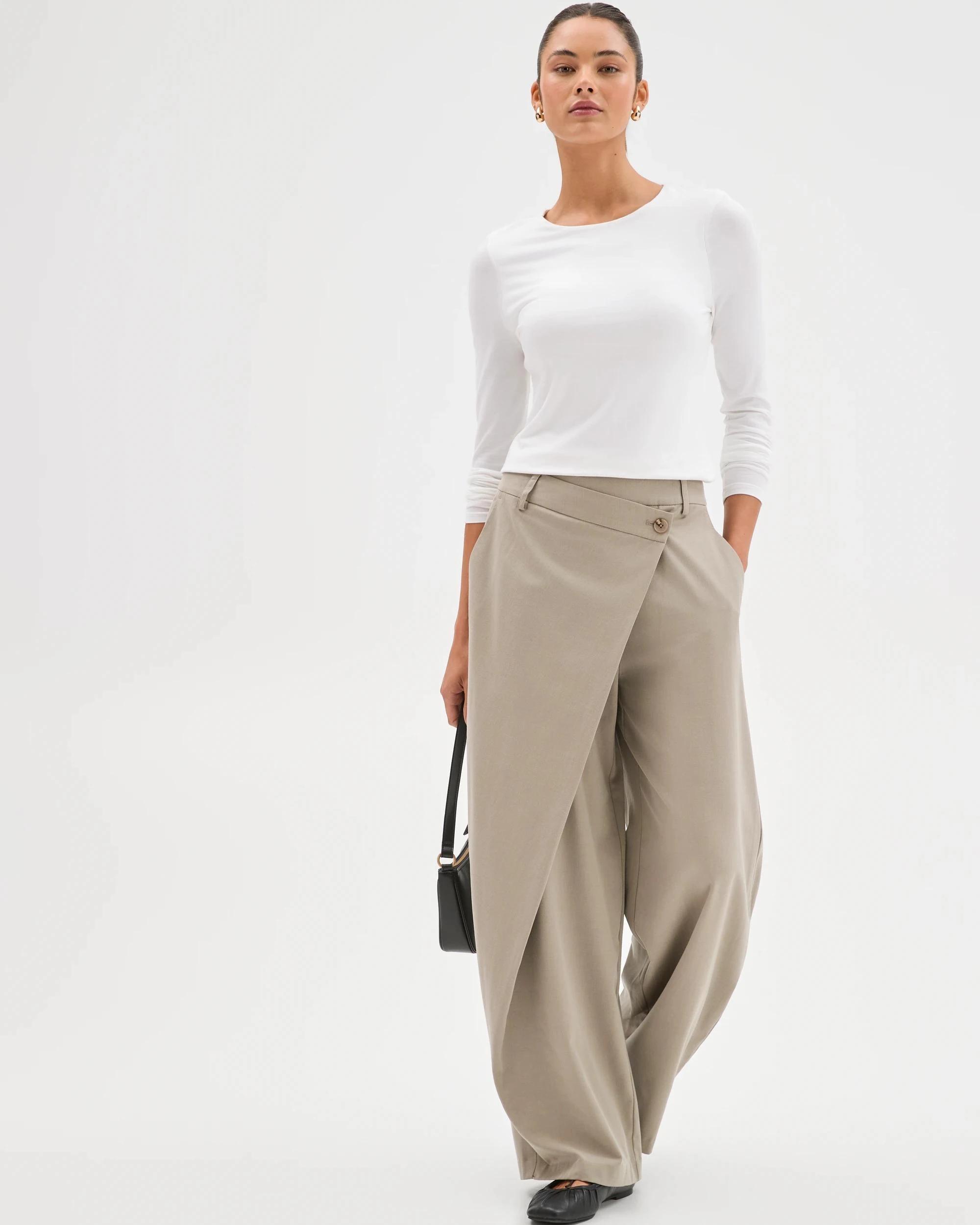 1 Lily Loves Australian Cotton Crew Neck Top LILY WHITE, 1 of 6