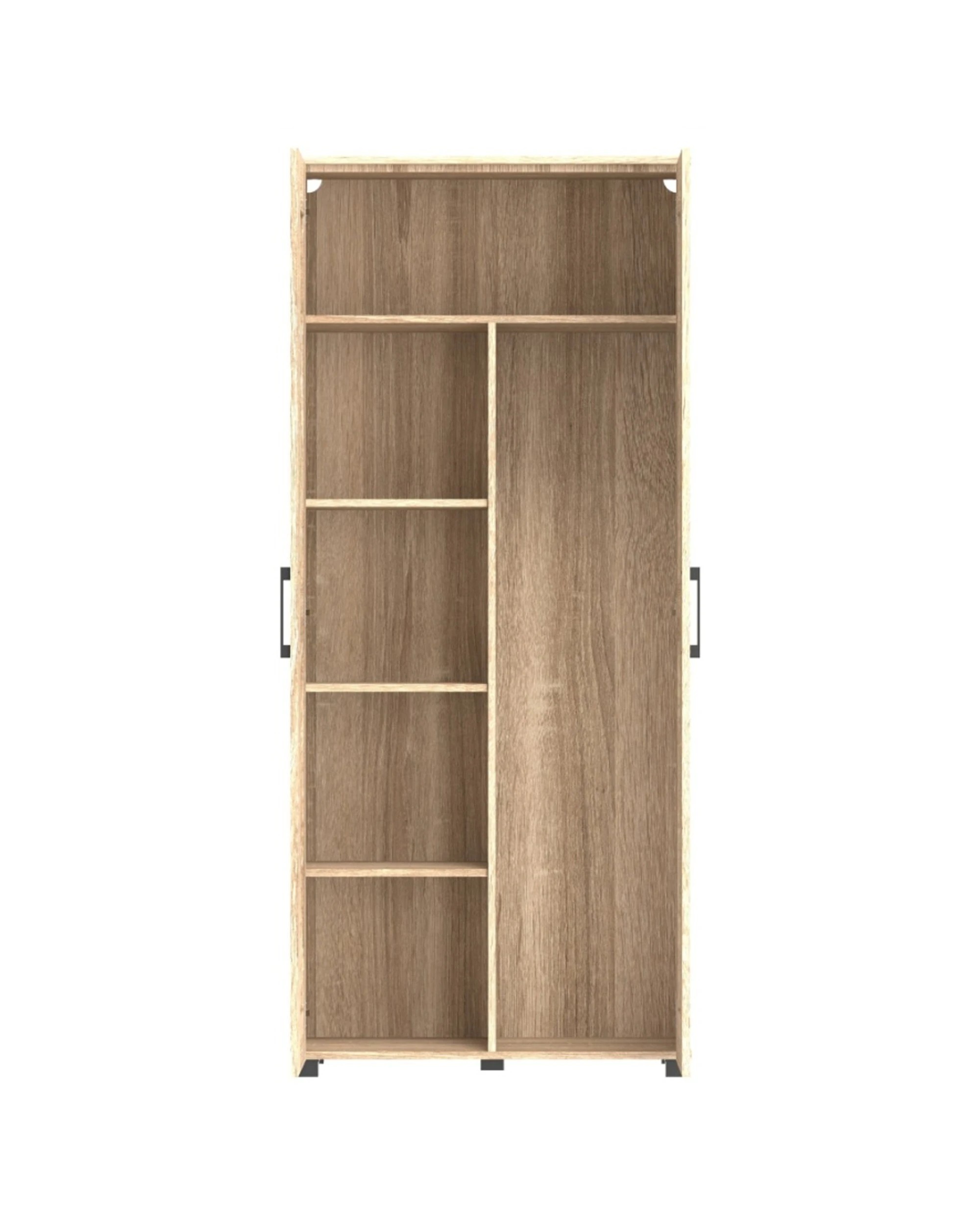 3 Alpine Bay Montreal Broom Cupboard 2 Door Storage Unit Light Sonoma Oak - Brown, 3 of 8