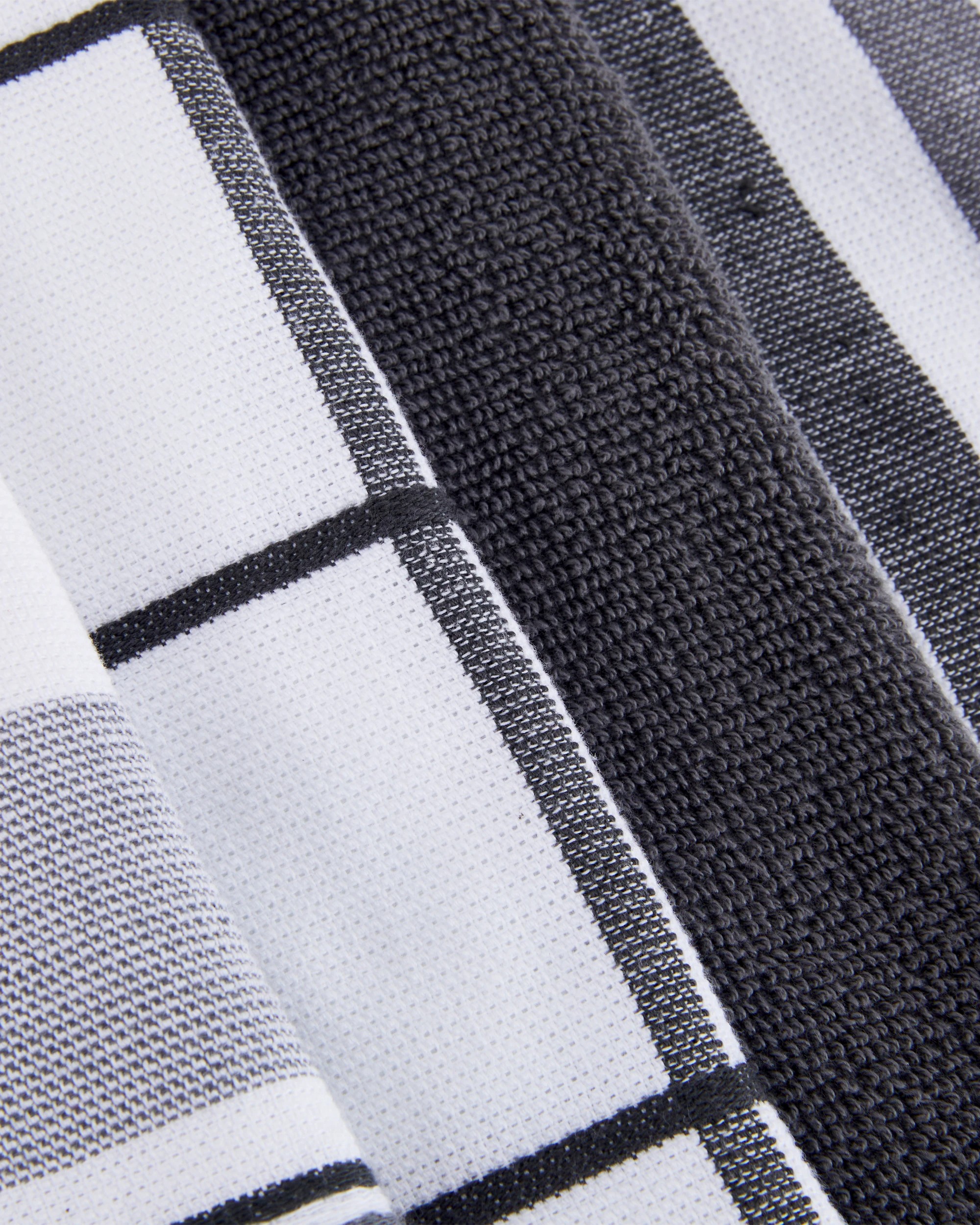 2 4 Pack Grey Linear Terry Tea Towels, 2 of 7