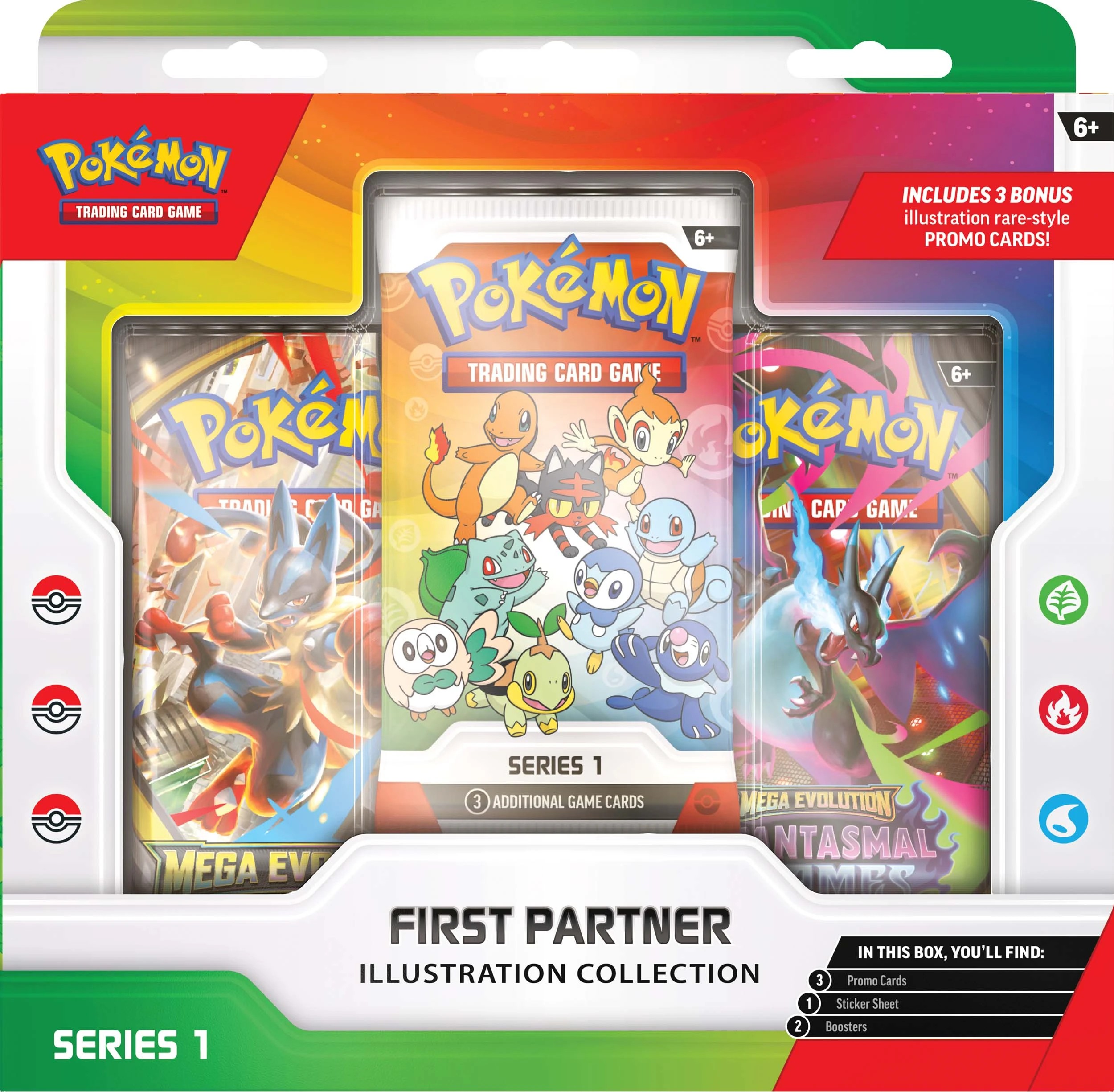 2 Pokemon Trading Card Game: First Partner Illustration Collection - Series 1, 2 of 6