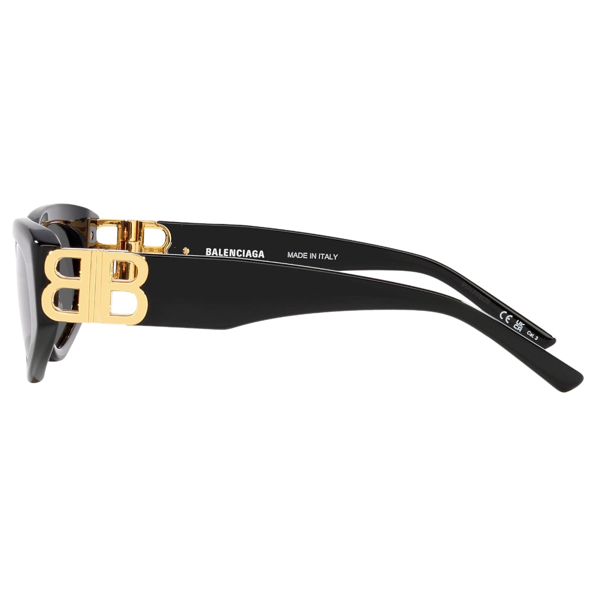 3 Balenciaga Womens Sunglasses Bb0095S Black/ Gold/Grey Sunnies BLACK/GOLD/GREY, 3 of 3