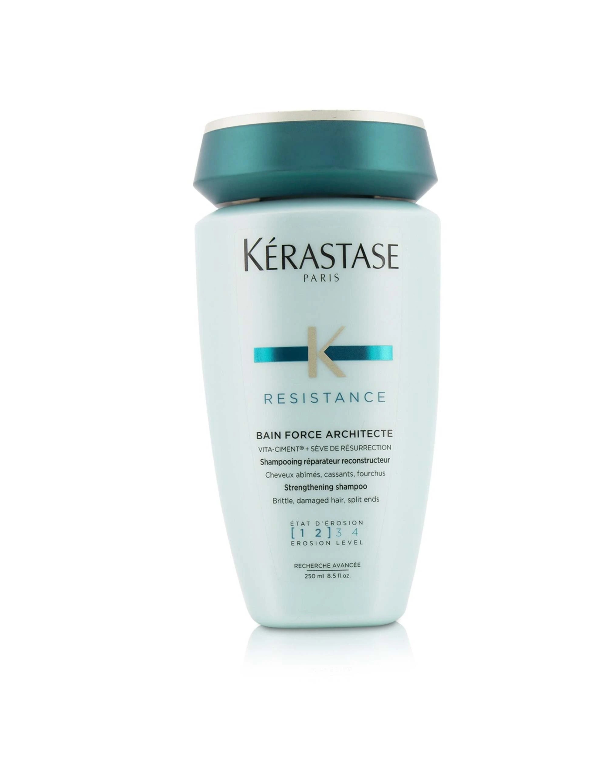 3 Kerastase Resistance Bain Force Architecte Strengthening Shampoo (For Brittle, Damaged Hair, Split Ends)  1000ml/34oz, 3 of 4