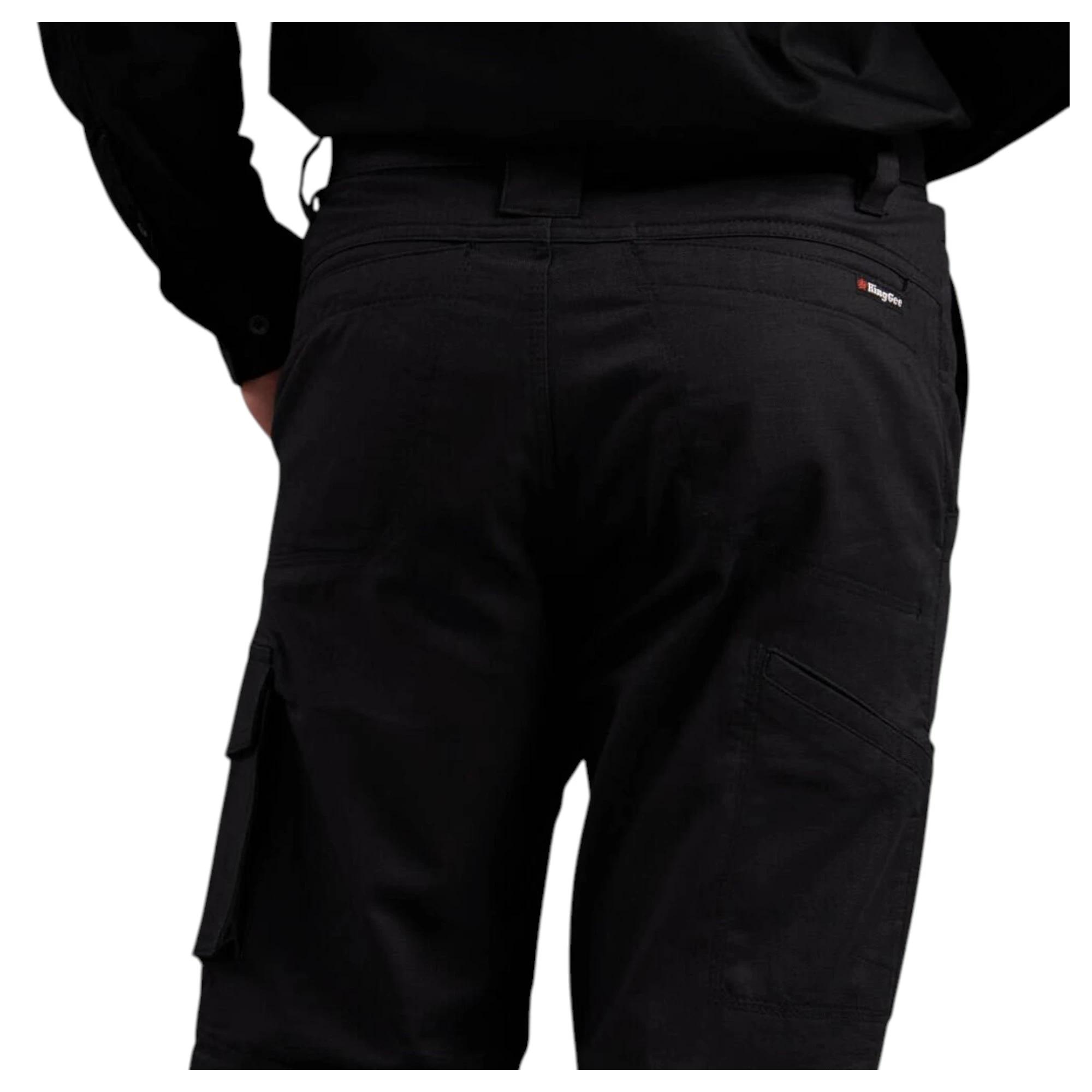 7 KingGee Mens Workcool 2 Lightweight Ripstop Work Pants BLACK, 7 of 10