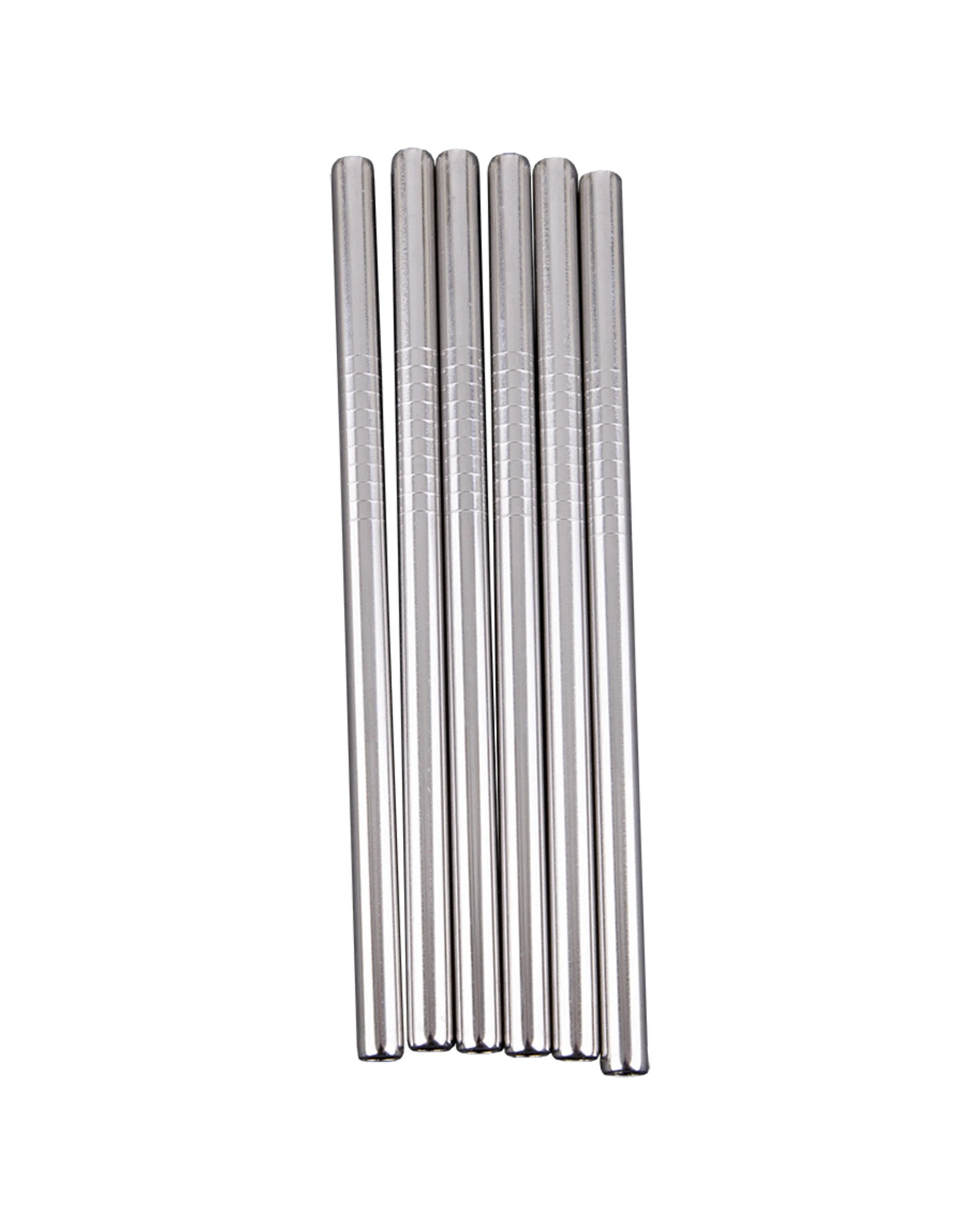 2 Appetito 30PK Stainless Steel Reusable Cocktail Straws Home Kitchen - Silver, 2 of 3