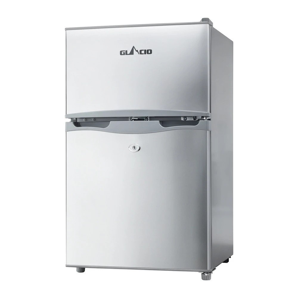 1 Glacio 65L Portable Fridge Freezer Bar Upright 12V/24V/240V Camping Caravan - Silver, 1 of 10