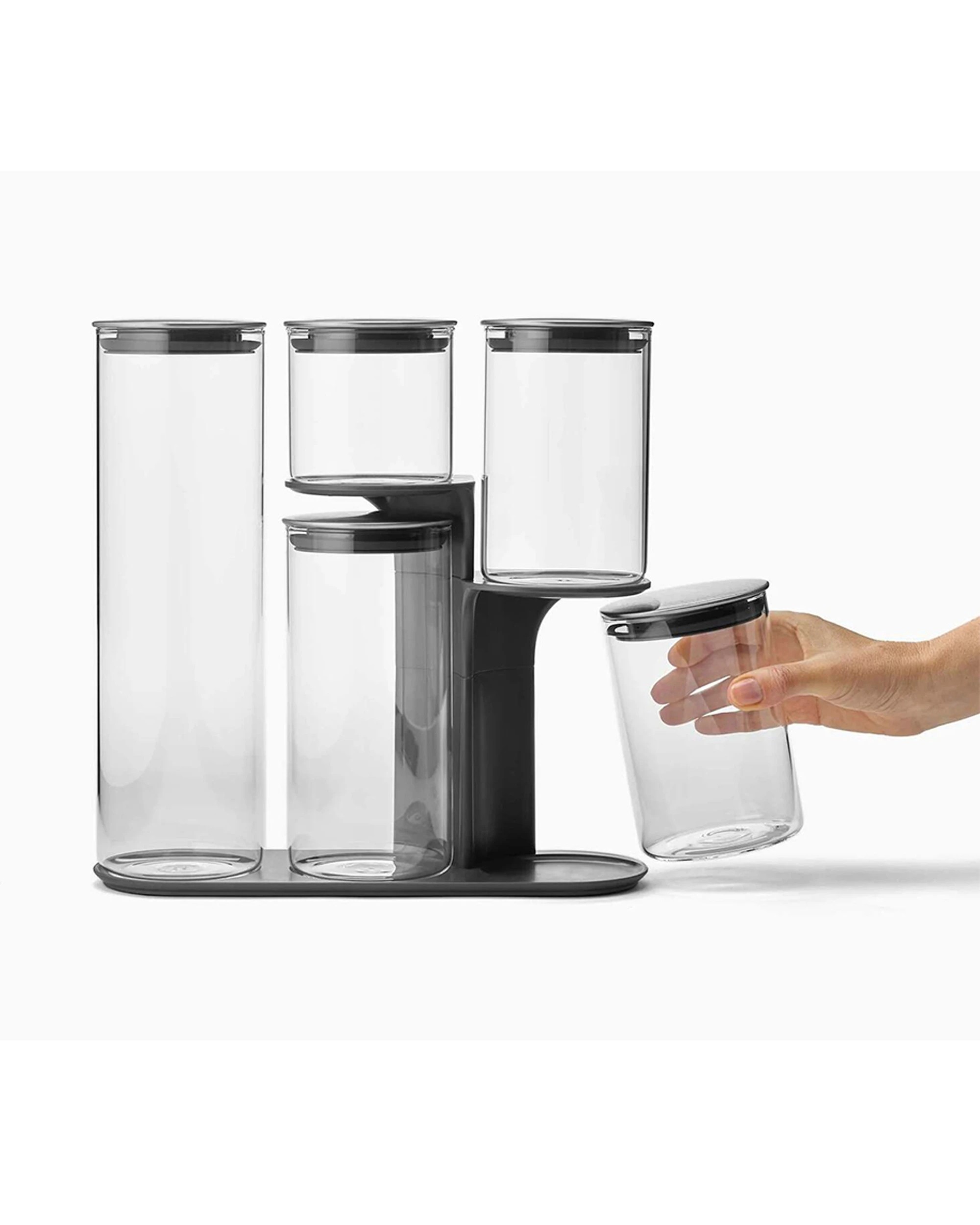 3 Joseph Joseph Podium Steel Storage Container Set Airtight Silicone Seal - Multi, 3 of 6