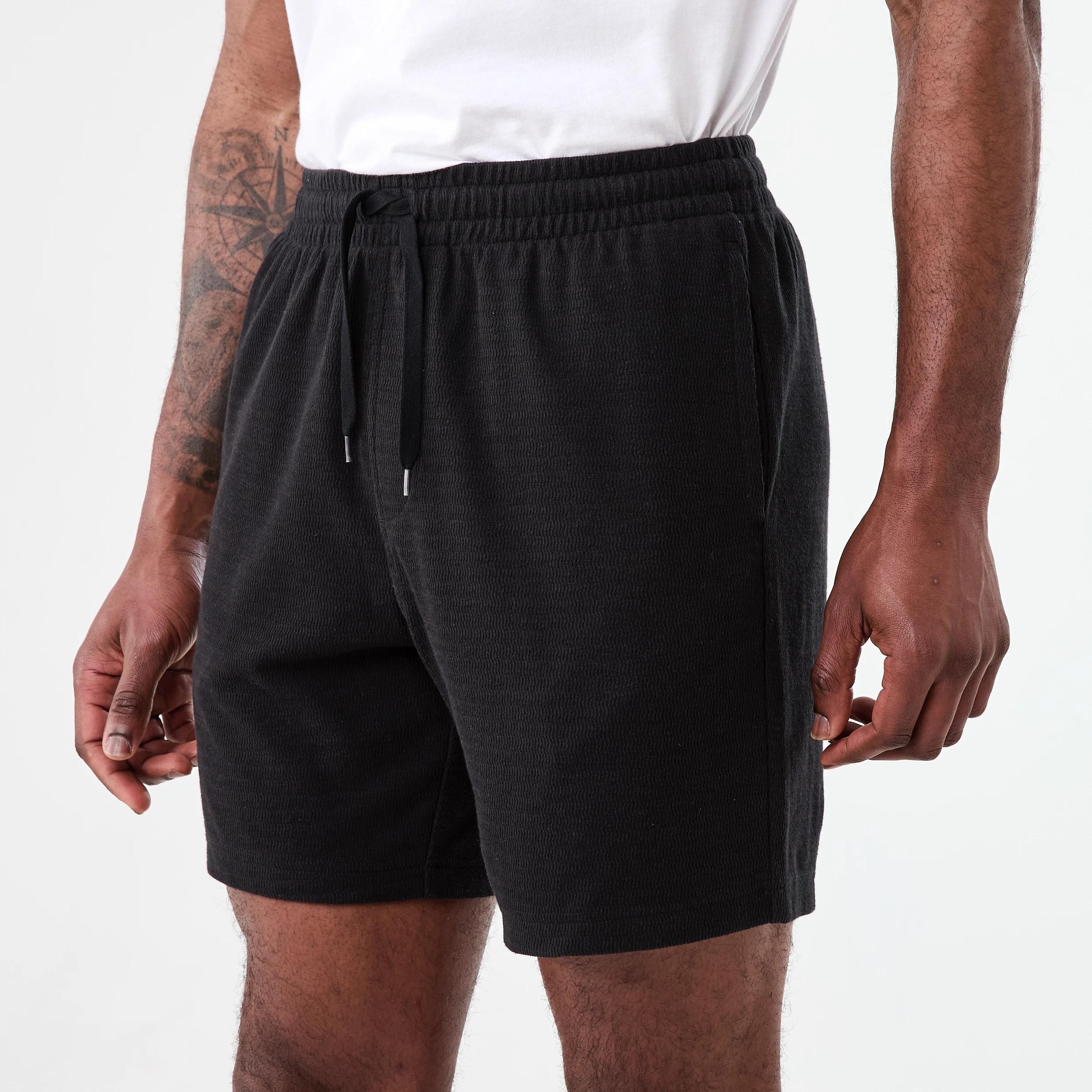 2 Washed Textured Shorts Black, 2 of 6