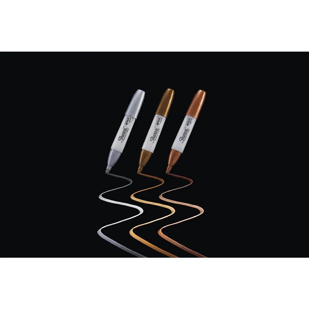 4 Sharpie Chisel Permanent Markers Metallic 3 Pack, 4 of 10