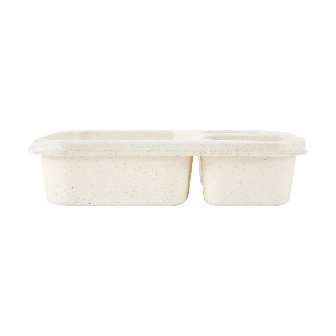 2 Oatmeal Wheat Straw 3 Section Container Lunch Box, 2 of 4