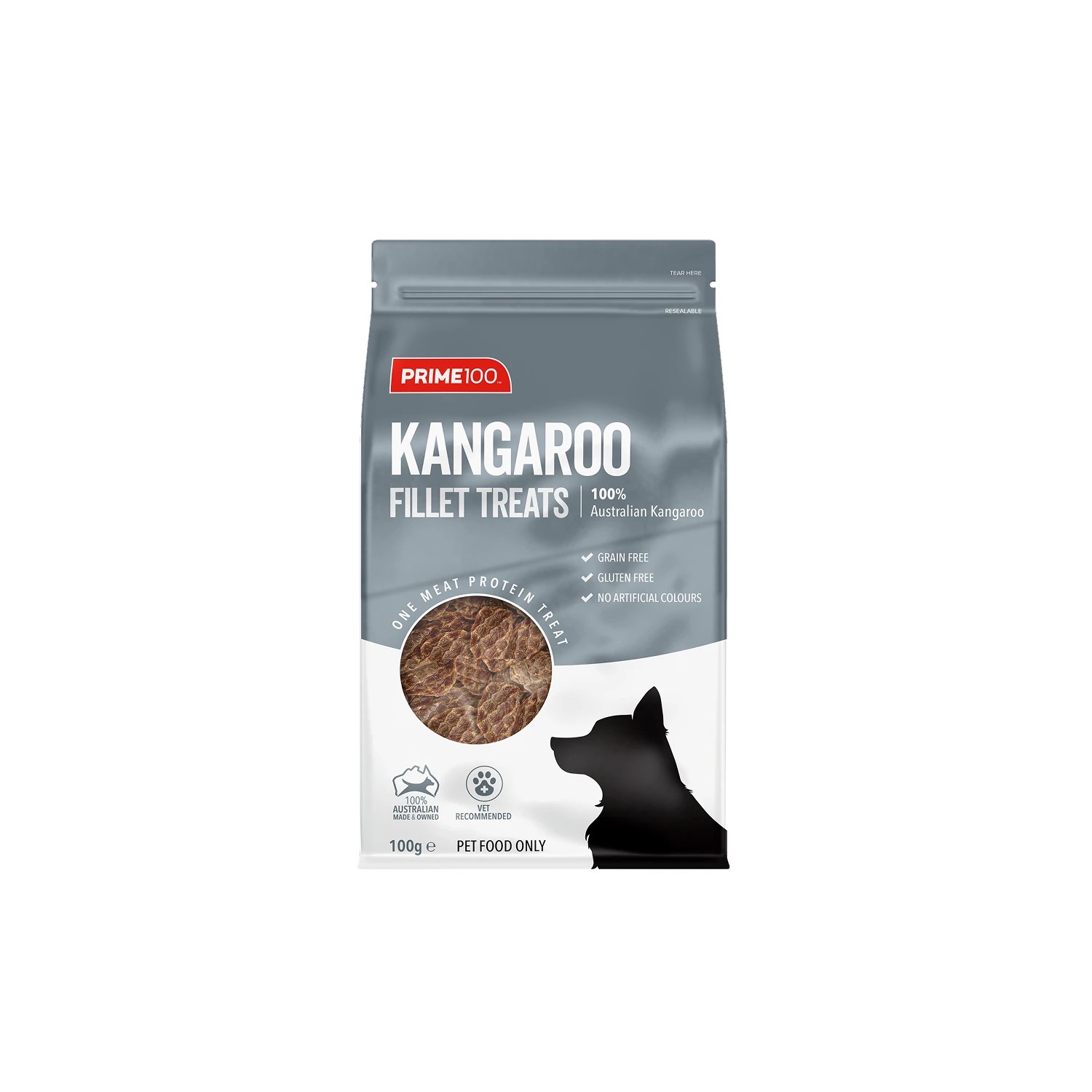 1 Prime100 Kangaroo Fillets Dog Treats, 1 of 1