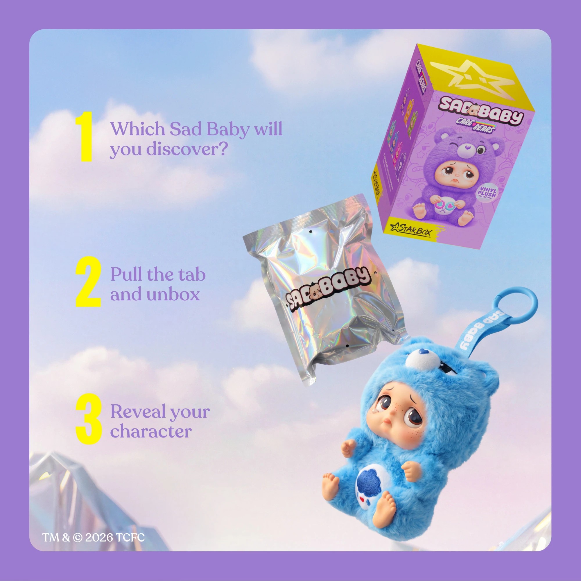3 Starbox Sad Baby Care Bears by Starbox - Assorted, 3 of 10