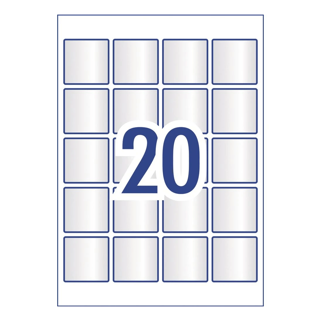 3 Avery 20UP Laser Crystal Clear Square 45mm Labels 10 Sheets, 3 of 4