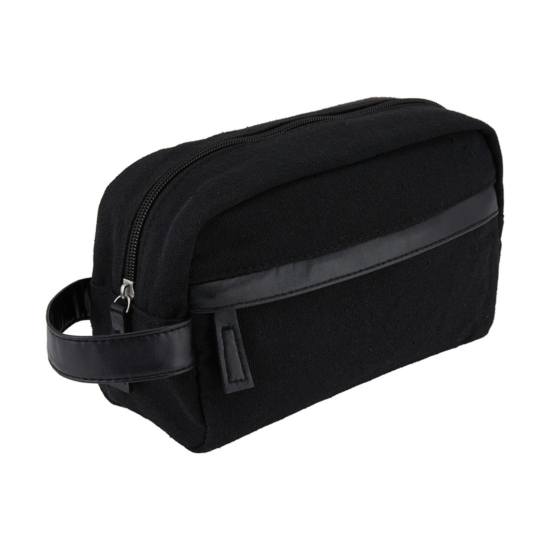 1 Canvas Washbag - Black, 1 of 8