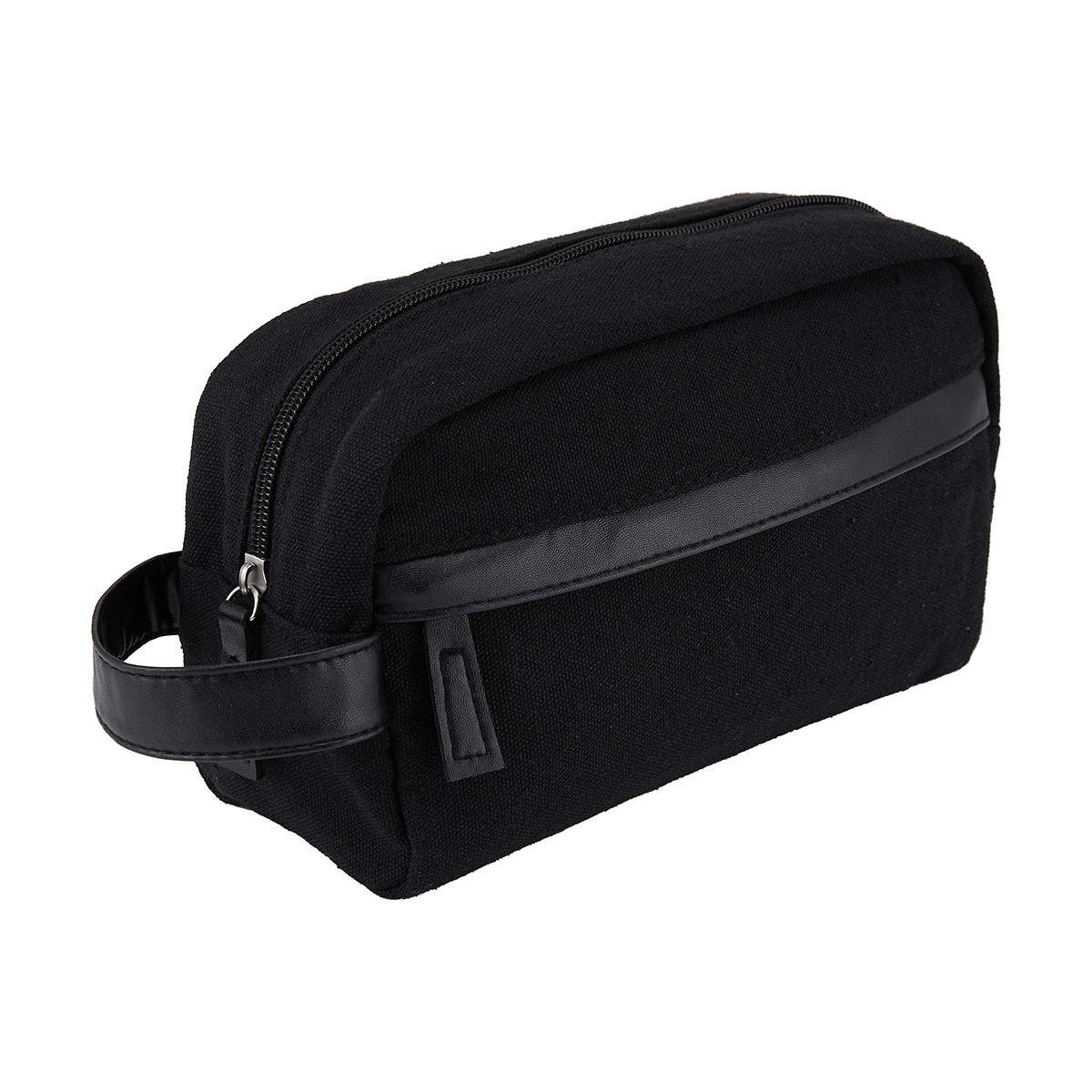 1 Canvas Washbag - Black, 1 of 9