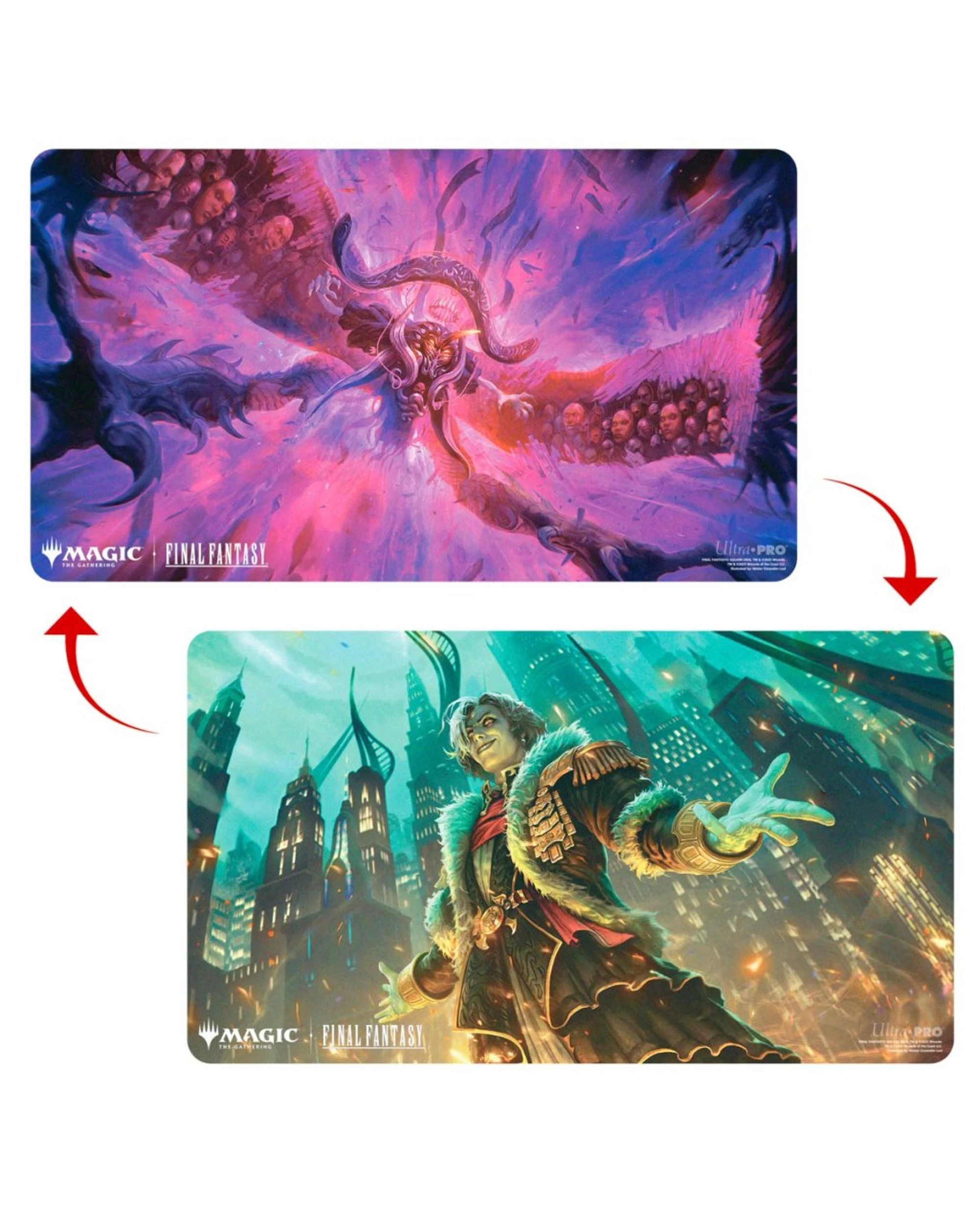 2 ULTRA PRO Magic the Gathering Final Fantasy Emet-Selch Unsundered and Hades Sorcerer of Eld Double-Sided Playmat - Multi, 2 of 2
