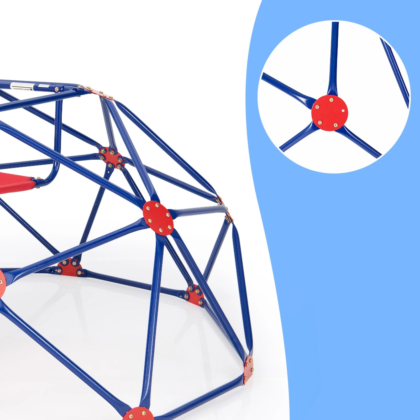 4 Costway Kids Climbing Dome Metal Frame Slide Set, 4 of 5