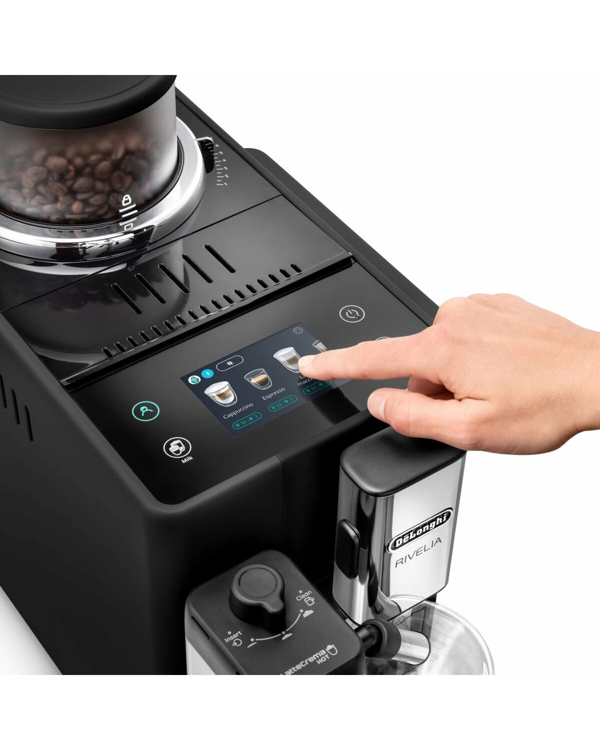 3 DeLonghi Rivelia Fully Automatic Coffee Machine - Black, 3 of 5