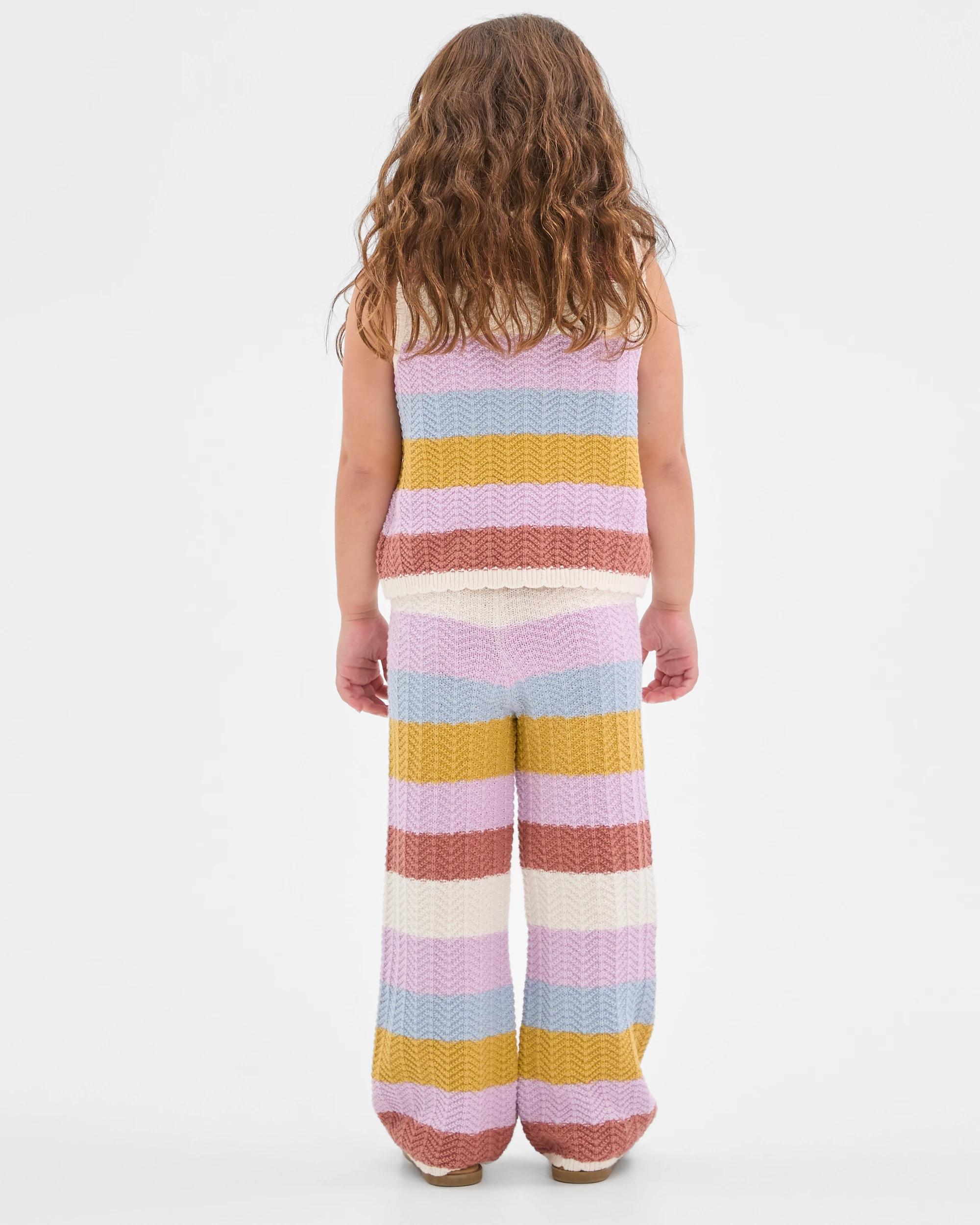 4 Target Kids Australian Cotton Crochet Co-Ord Pants MULTI STRIPE, 4 of 6