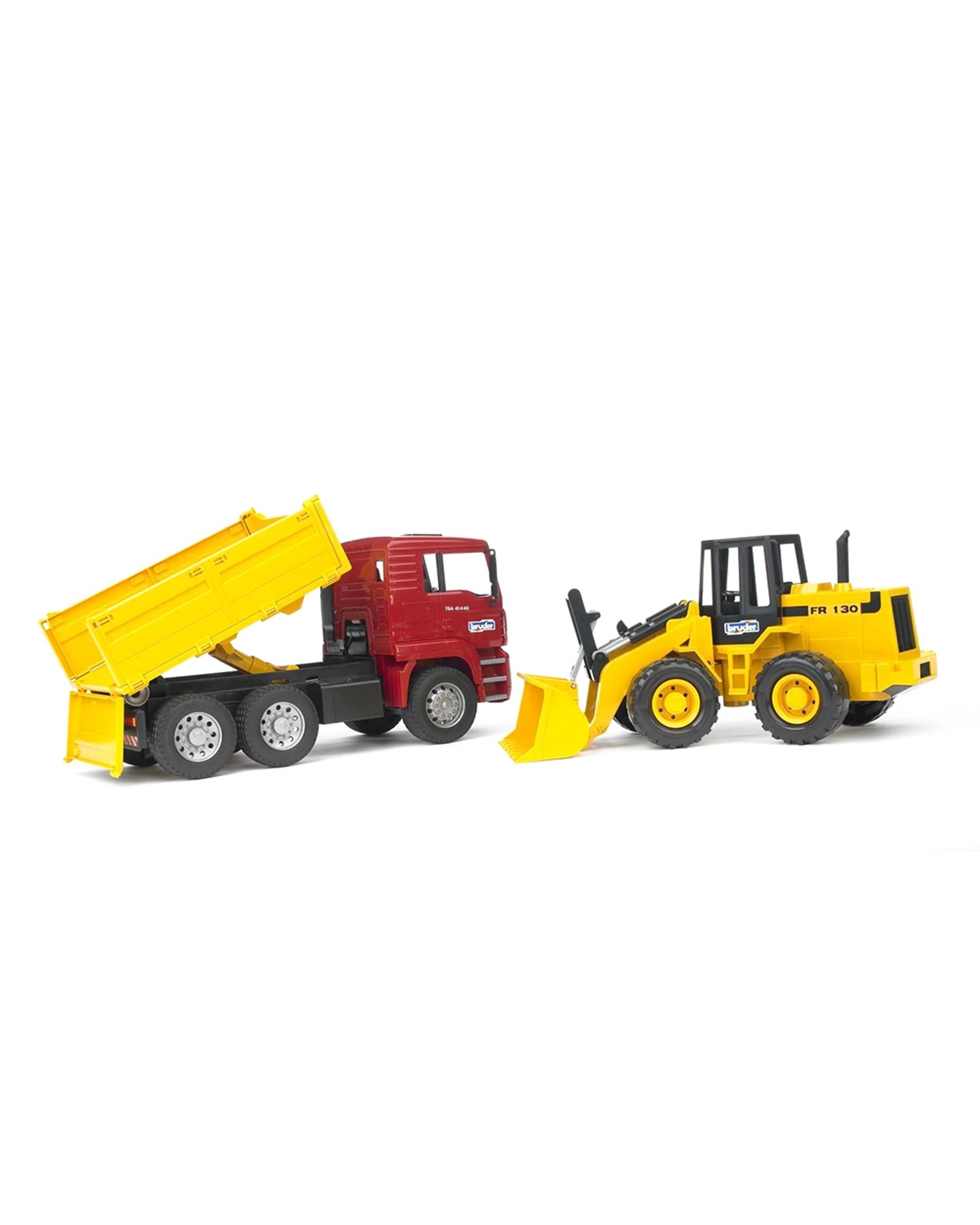 2 Bruder 1:16 MAN TGA Construction Truck with Articulated Road Loader, 2 of 2