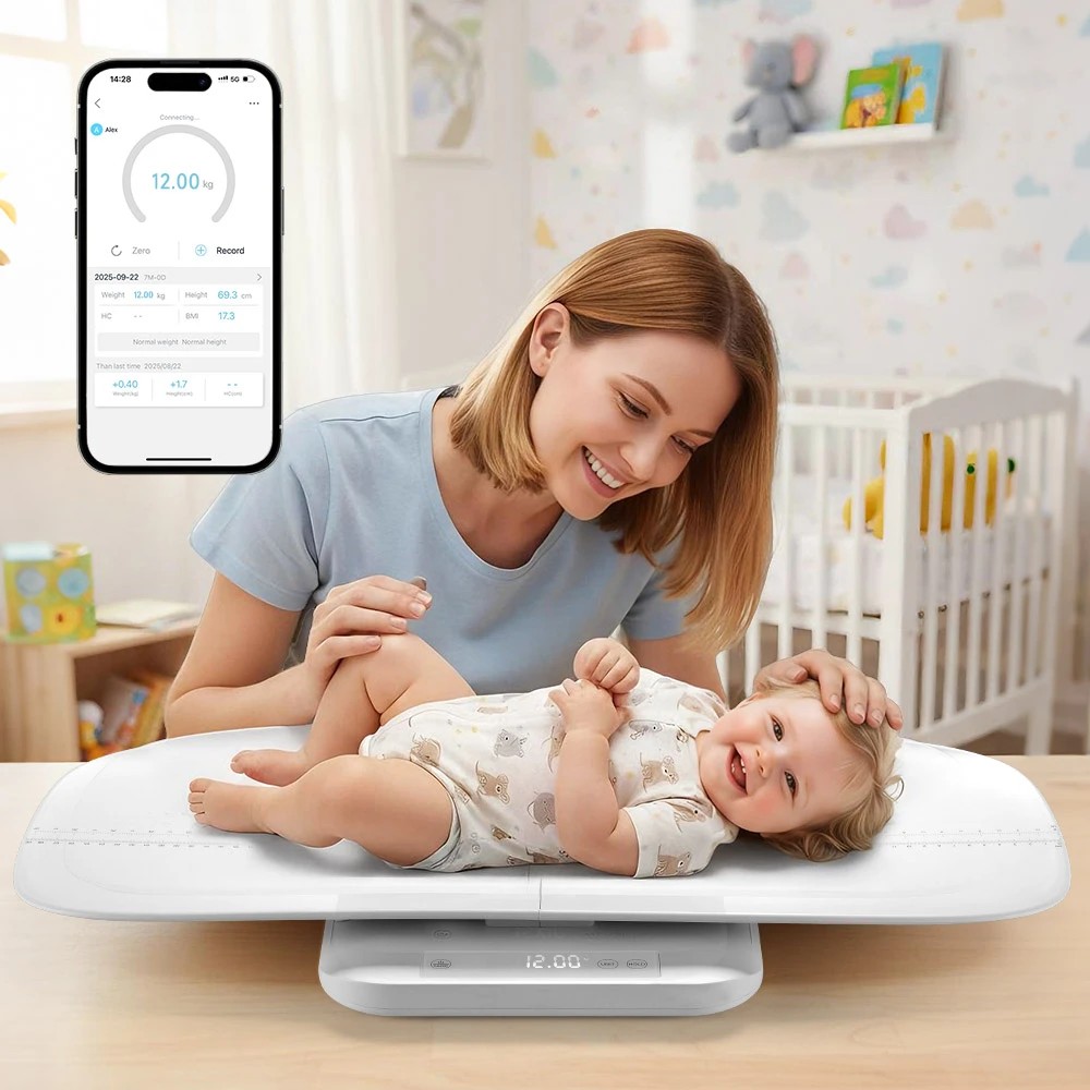 3 PlayPals Baby Digital Scale Bluetooth 150KG with Height Mesure Pet Infant Scale - White, 3 of 3