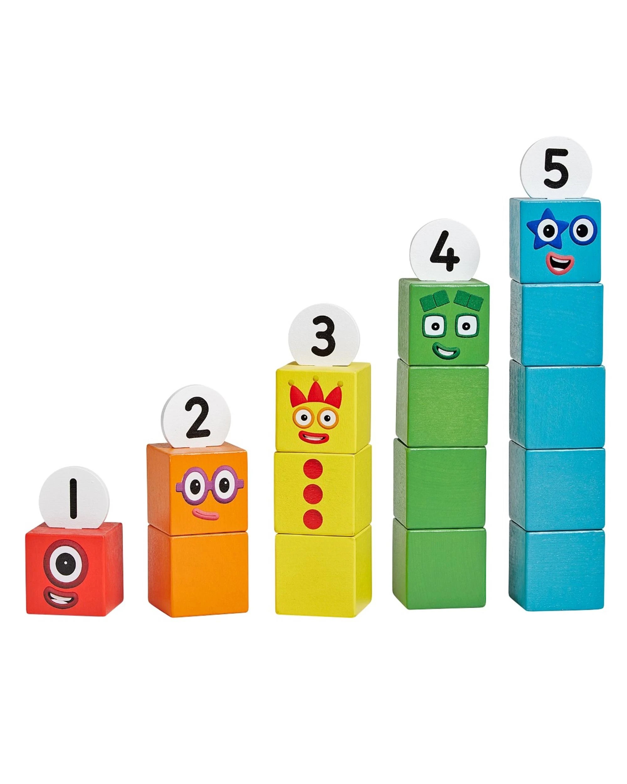 4 Numberblocks One to Five Wooden Blocks Set, 4 of 6