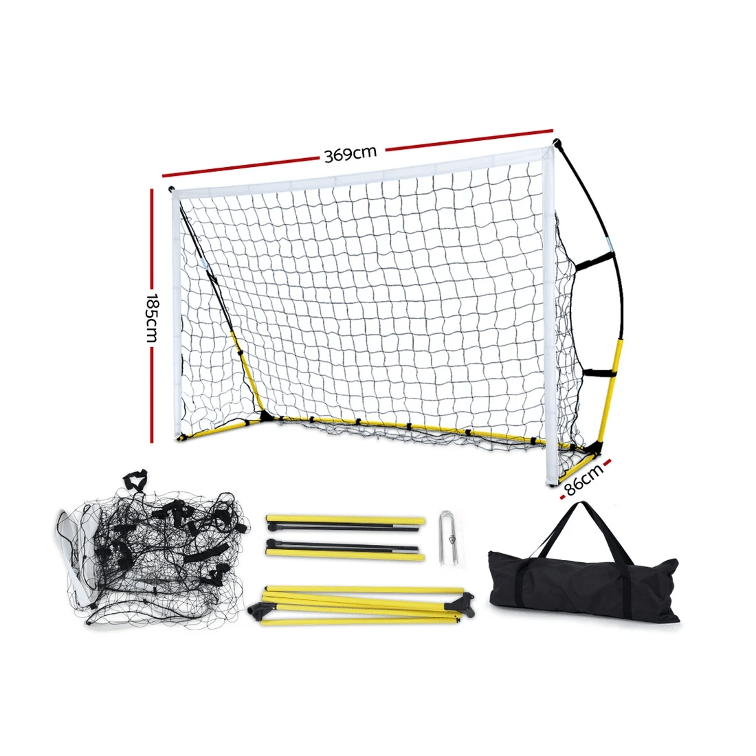 2 Everfit 3.6m Football Soccer Net Portable Goal Net Rebounder Sports Training - Multi, 2 of 2