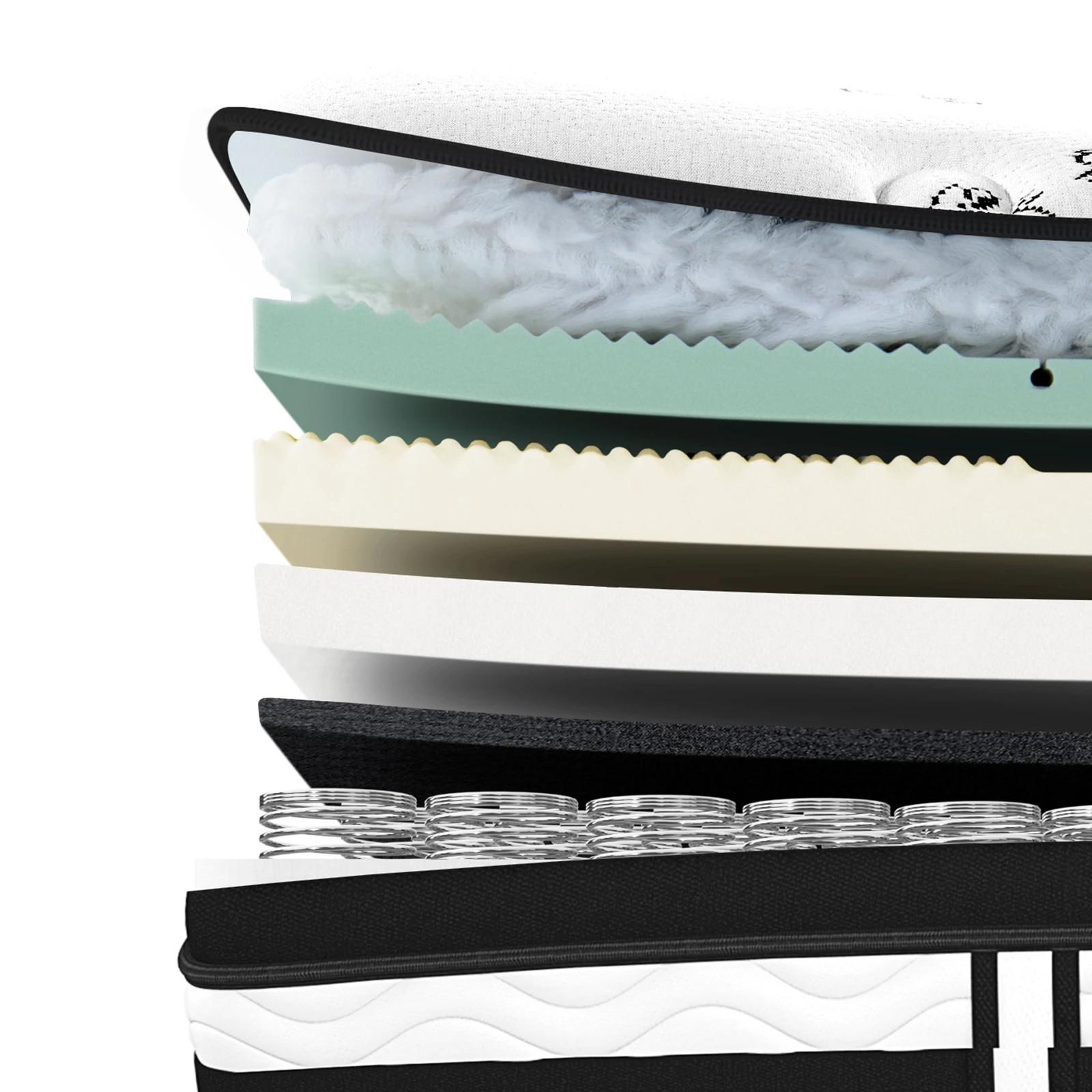 4 Alfordson Mattress 22CM Euro Top Bonell Spring Medium Firm Foam - Queen Bed, 4 of 10