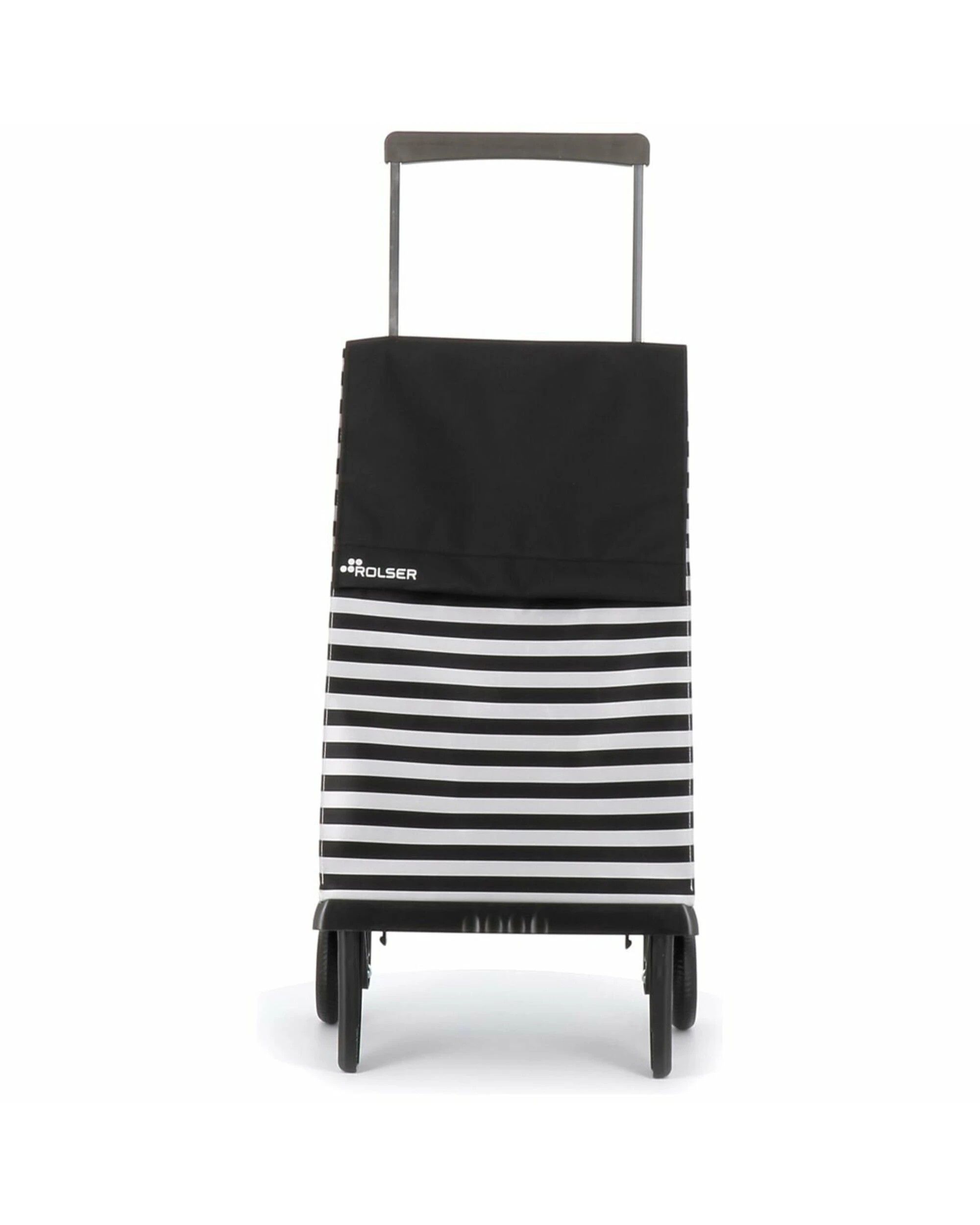 2 Rolser Plegamatic MF Folding 2 Wheel Trolley Marina Black & White, 2 of 3