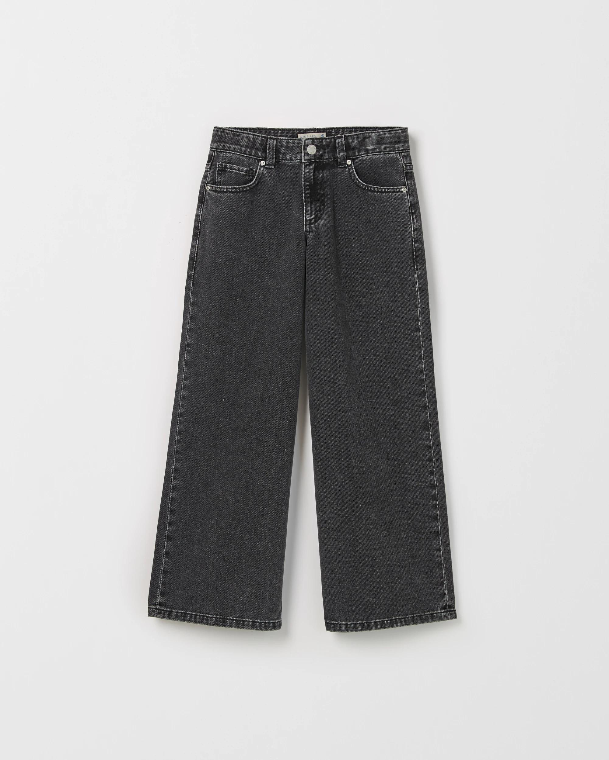 1 Target Kids Wide Leg Denim Jeans BLACK, 1 of 2