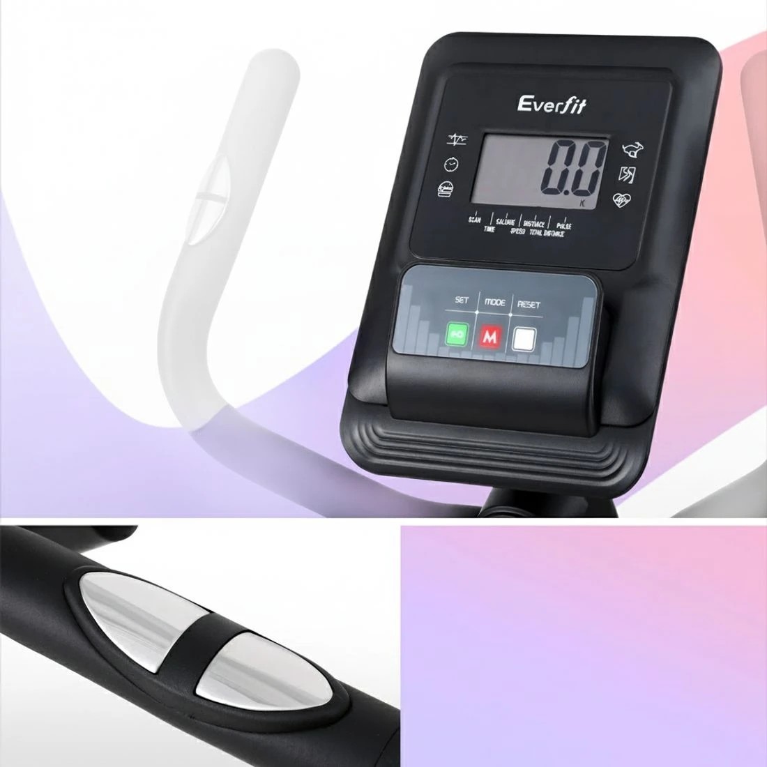 4 Everfit Recumbent Exercise Bike Magnetic Cycling Mesh Chair 120kg - Multi, 4 of 6