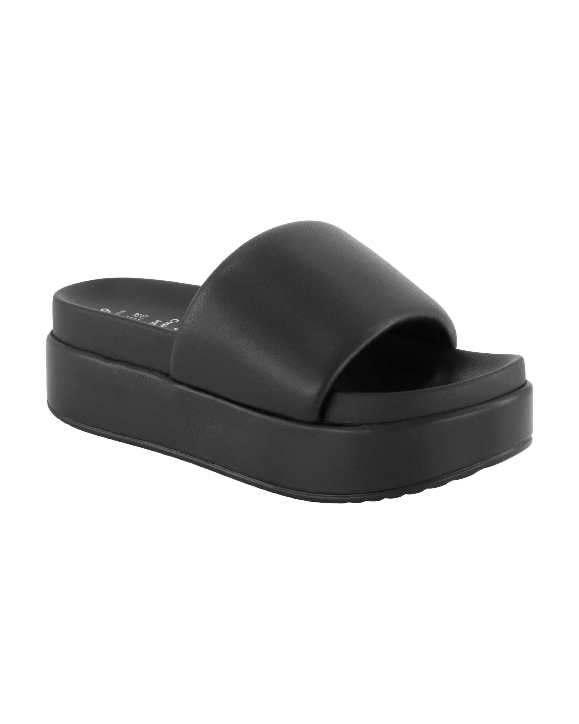 2 Casual Mule Platform Heels Black, 2 of 5