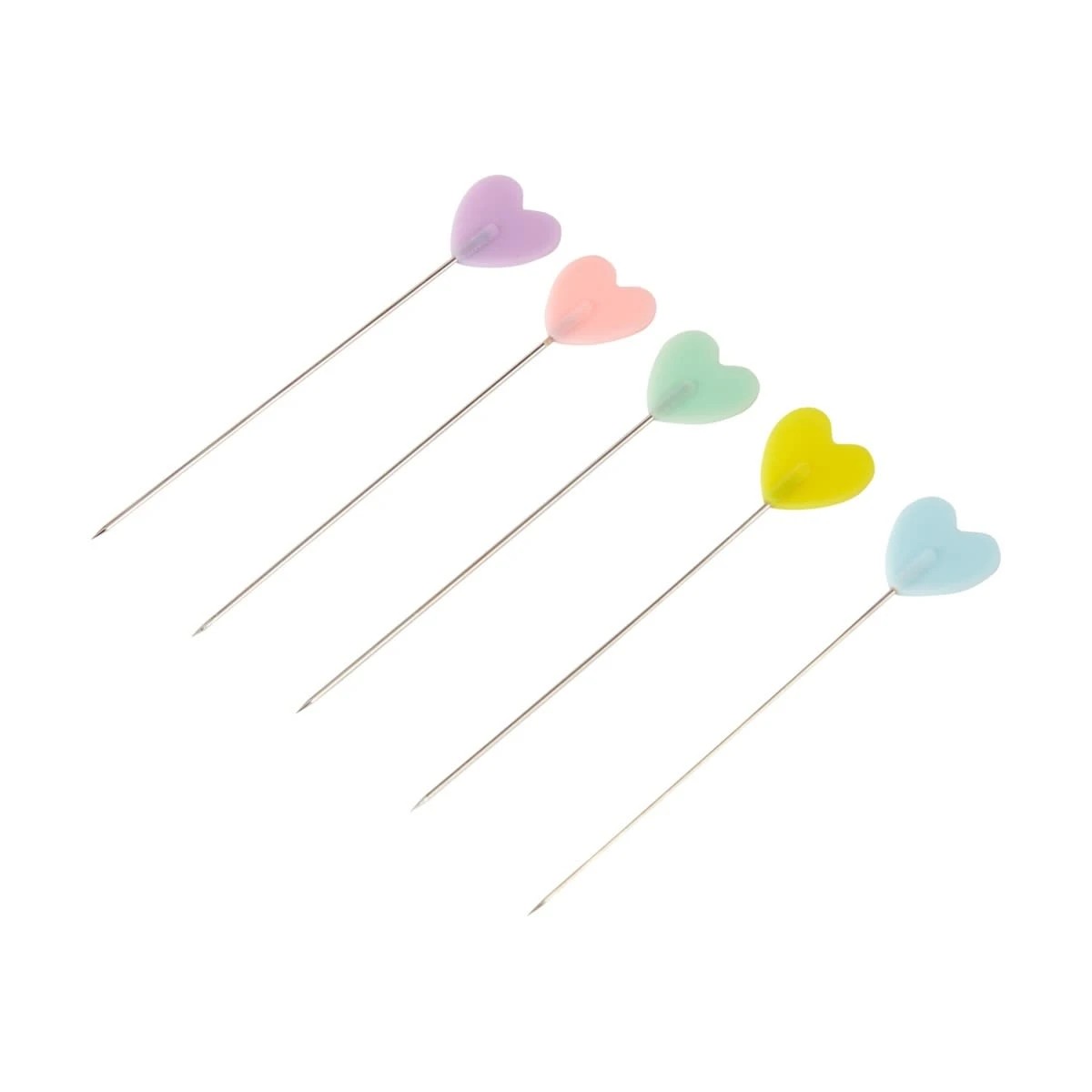 2 100 Pack Flat Head Pins - Heart, 2 of 3