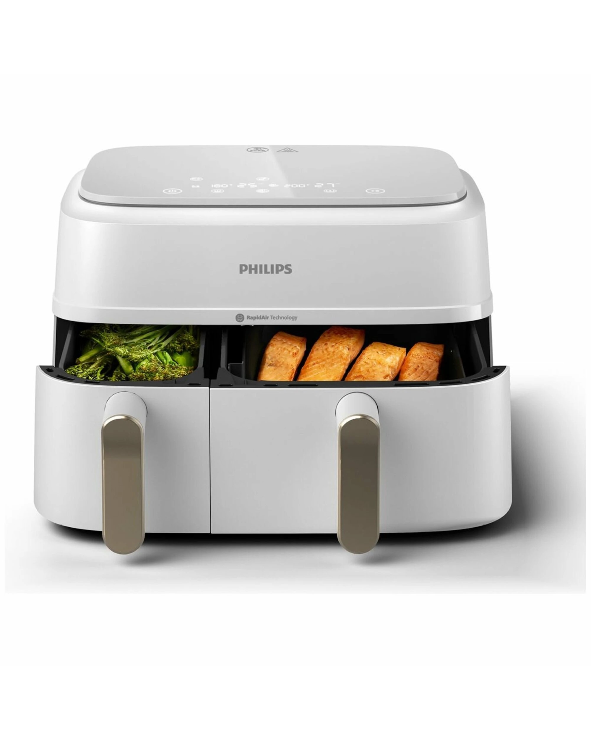 3 Philips 9L 3000 Series Dual Basket XXL Air Fryer - White - WHITE, 3 of 5