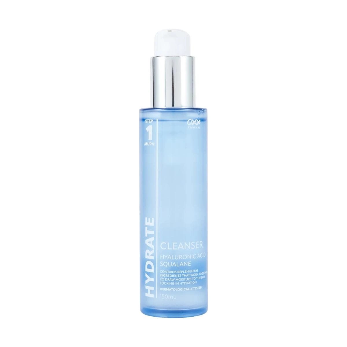 1 OXX Skincare Step 1 AM/PM Hydrate Cleanser 150ml - Hyaluronic Acid and Squalane, 1 of 3