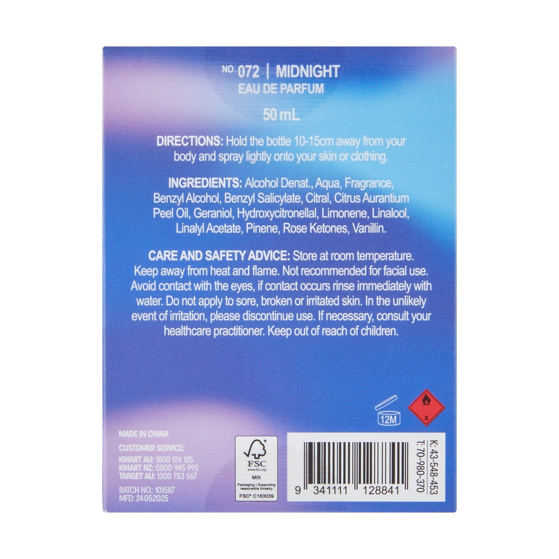 6 OXX Fragrance No. 072 Midnight Eau De Parfum 50ml - Plum, Raspberry and Vanilla, 6 of 6