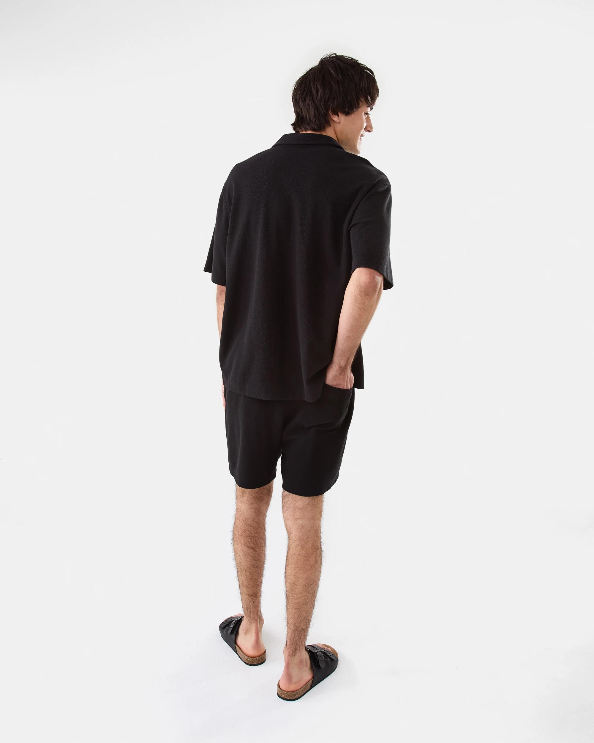 4 Washed Textured Shorts Black, 4 of 6