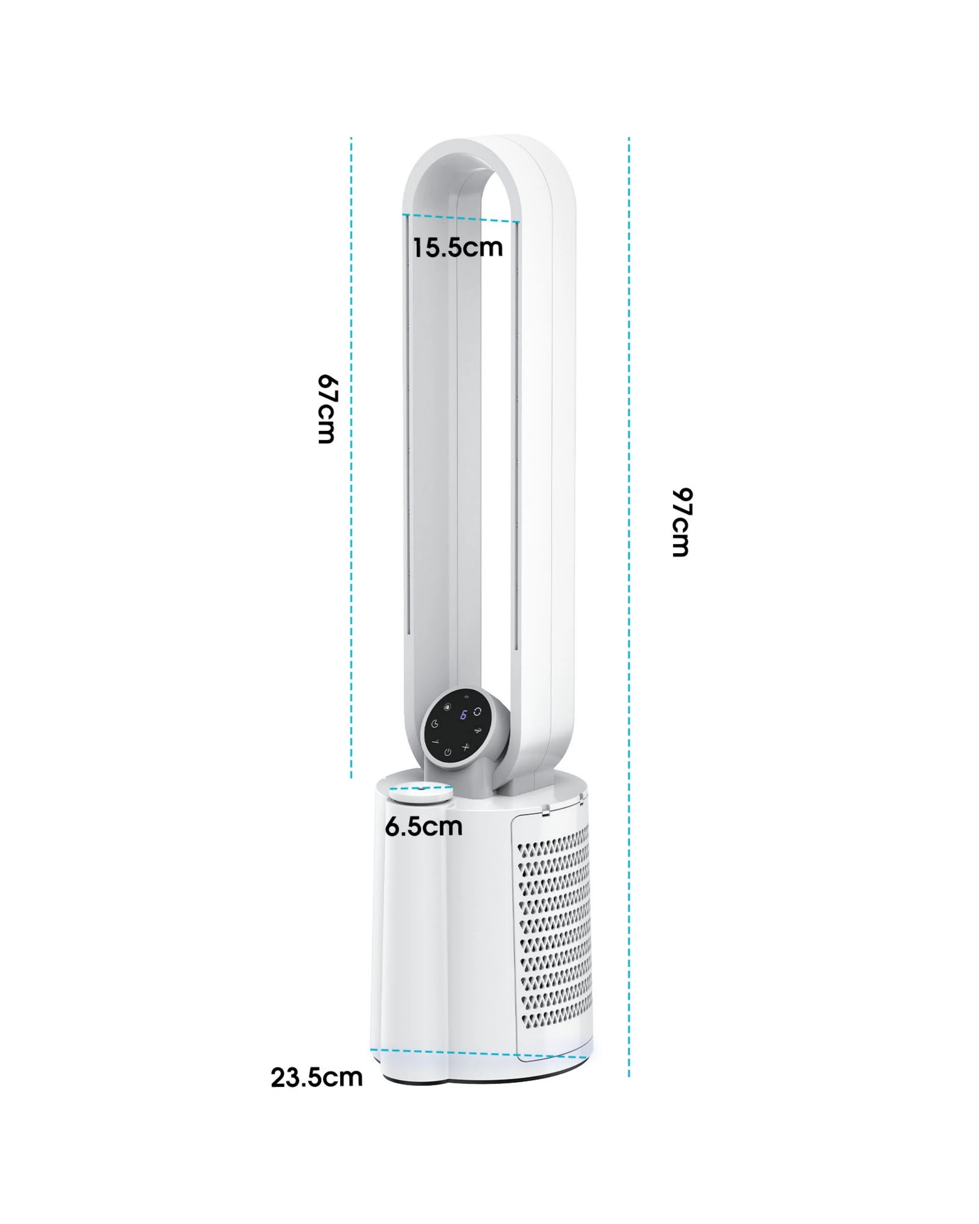 2 Advwin Bladeless Tower Fan with Humidifier, with 80°Oscillation, 8H Timer, 12-Speed, Auto Off, 2 of 7
