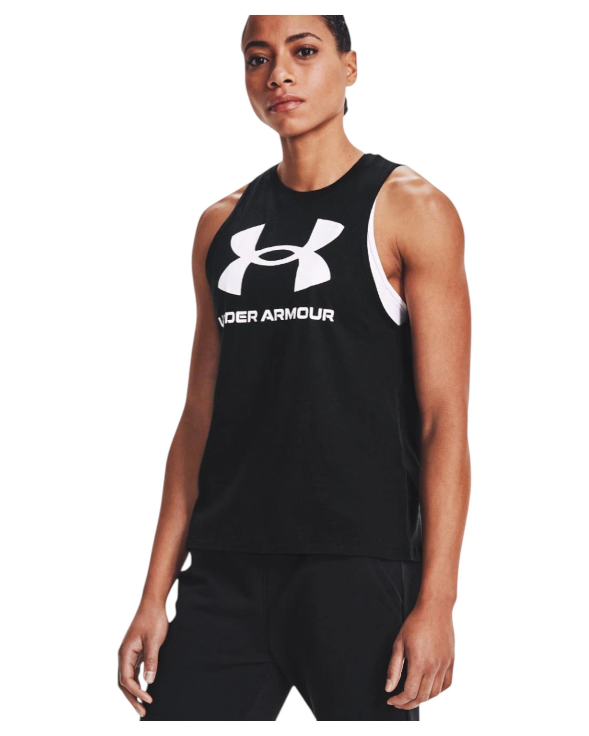 4 Under Armour 2 Pack Womens Live Sport Style Tank Top Singlet BLACK, 4 of 6