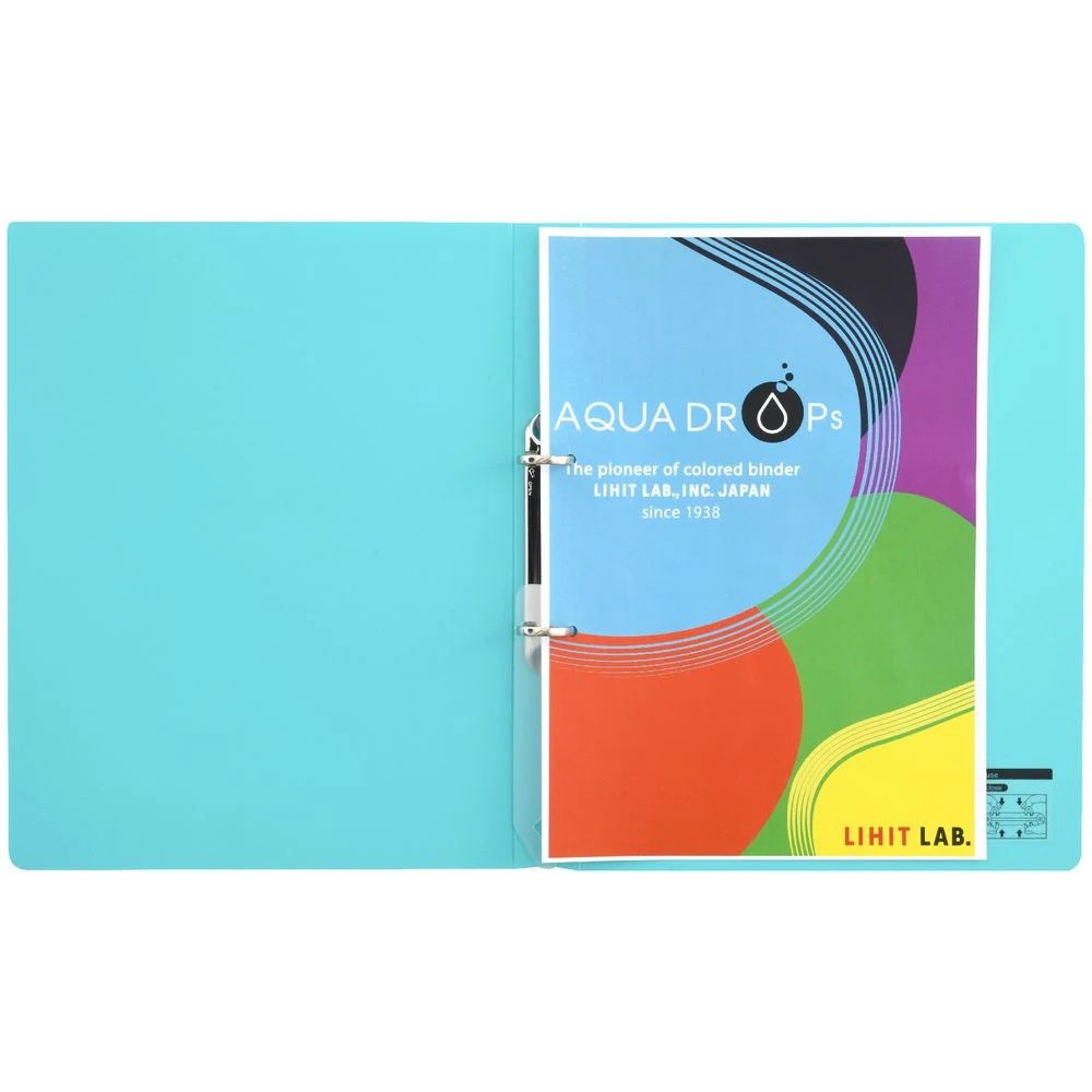 4 Aqua Drops A4 Twist Binder 2-O 18mm Vivid Teal, 4 of 4