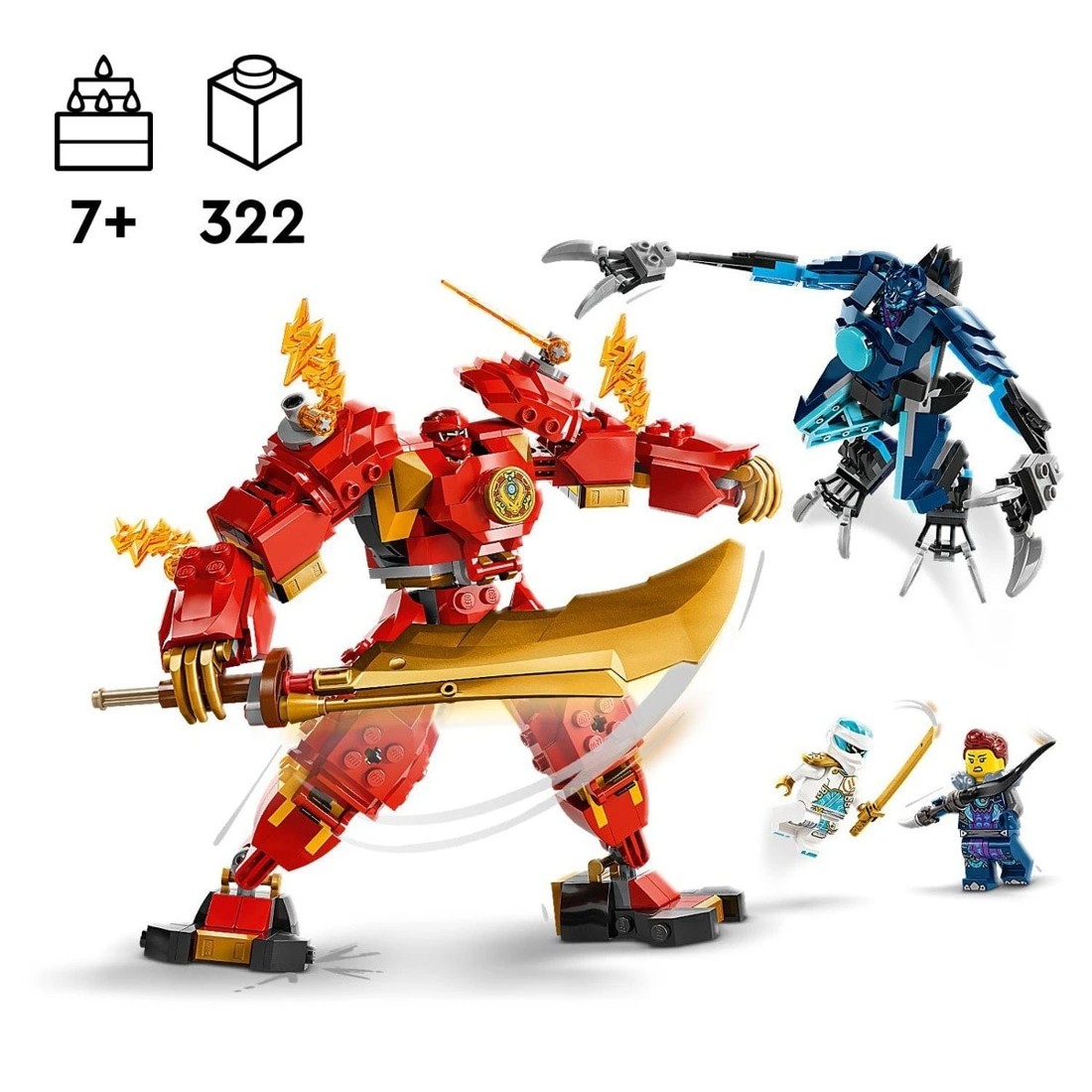 10 LEGO NINJAGO Kai's Elemental Fire Mech 71808, 10 of 11