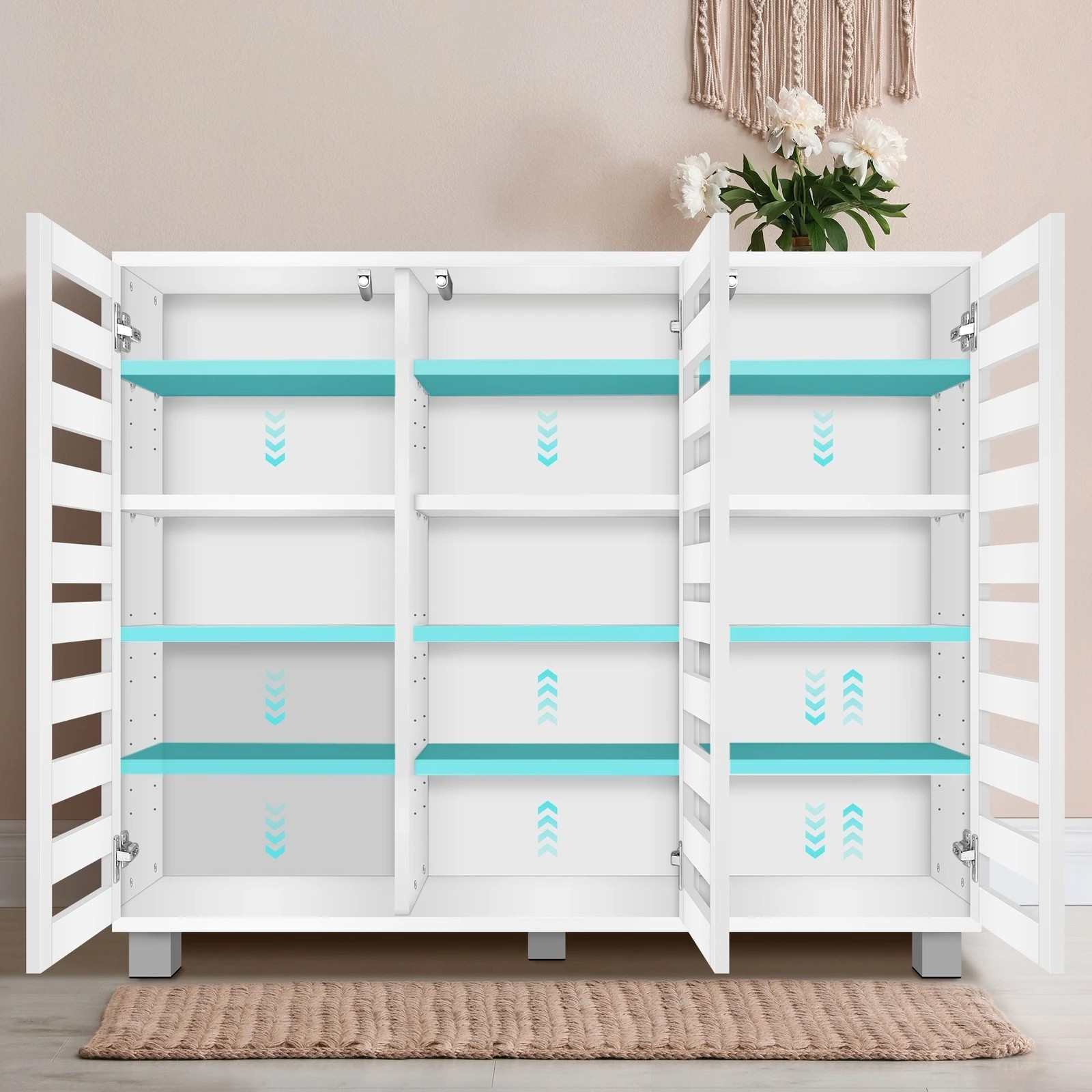 3 Alfordson Shoe Cabinet Storage Rack Organiser Drawer Shelf 30 pairs - White, 3 of 9