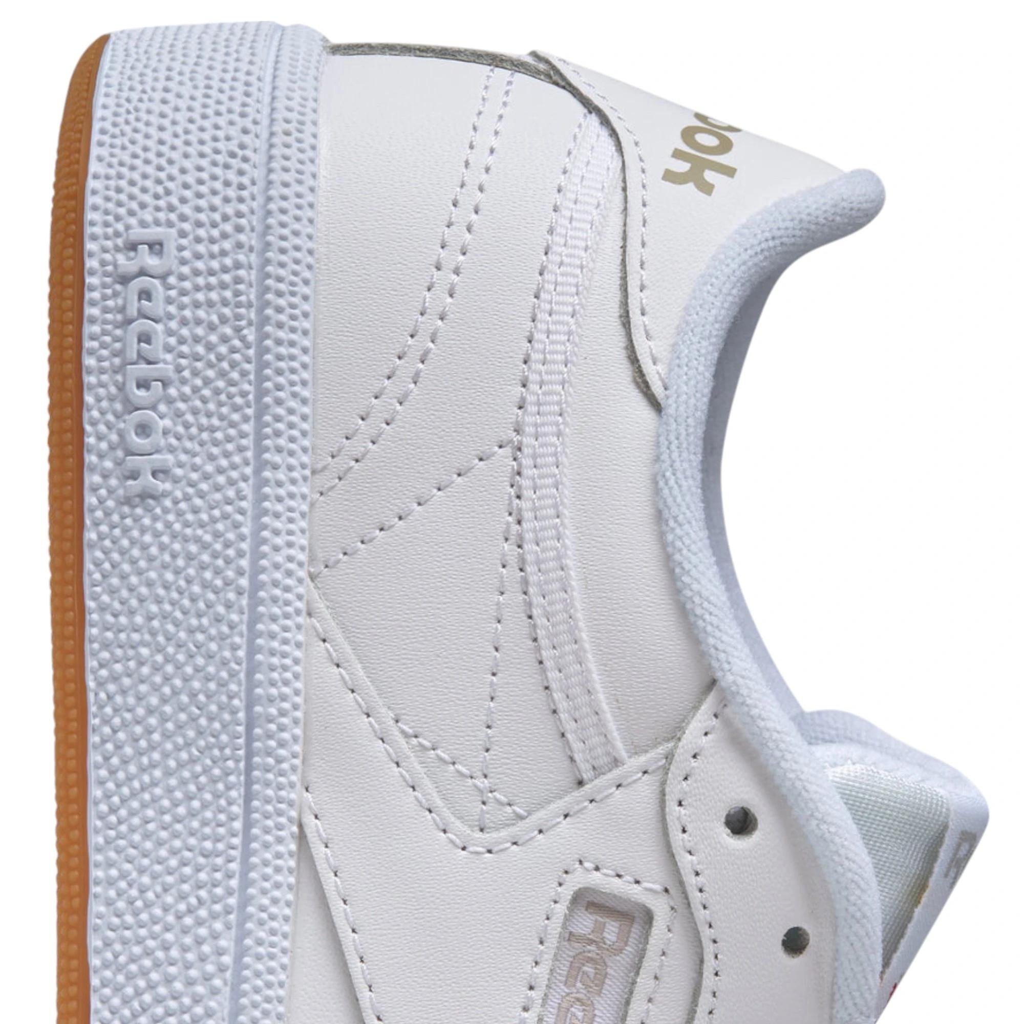 7 Reebok Womens Club C 85 Casual Shoes WHITE/LIGHT GREY/GUM, 7 of 9