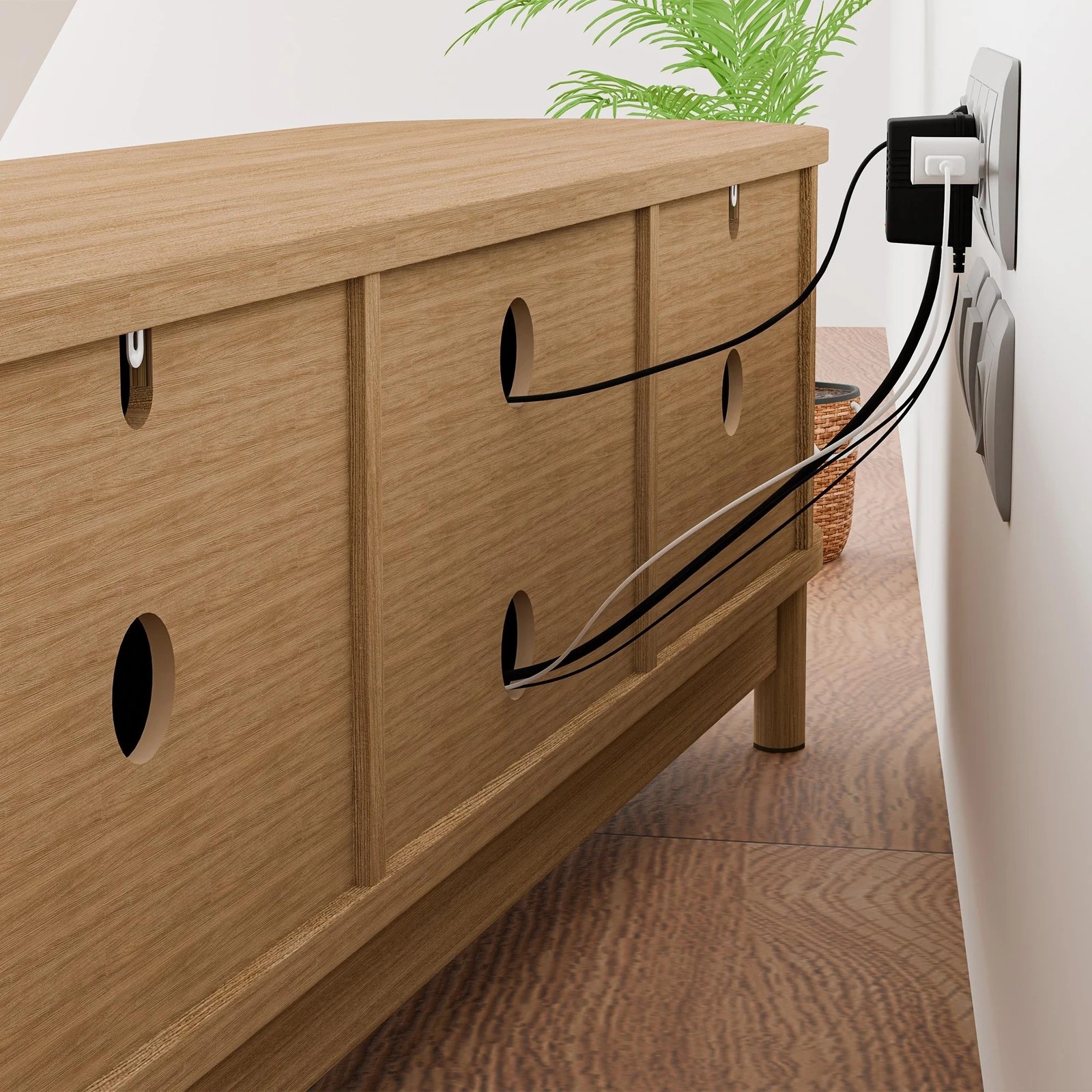 4 Alfordson TV Cabinet Entertainment Unit Stand 160cm Storage Shelf - Oak, 4 of 10